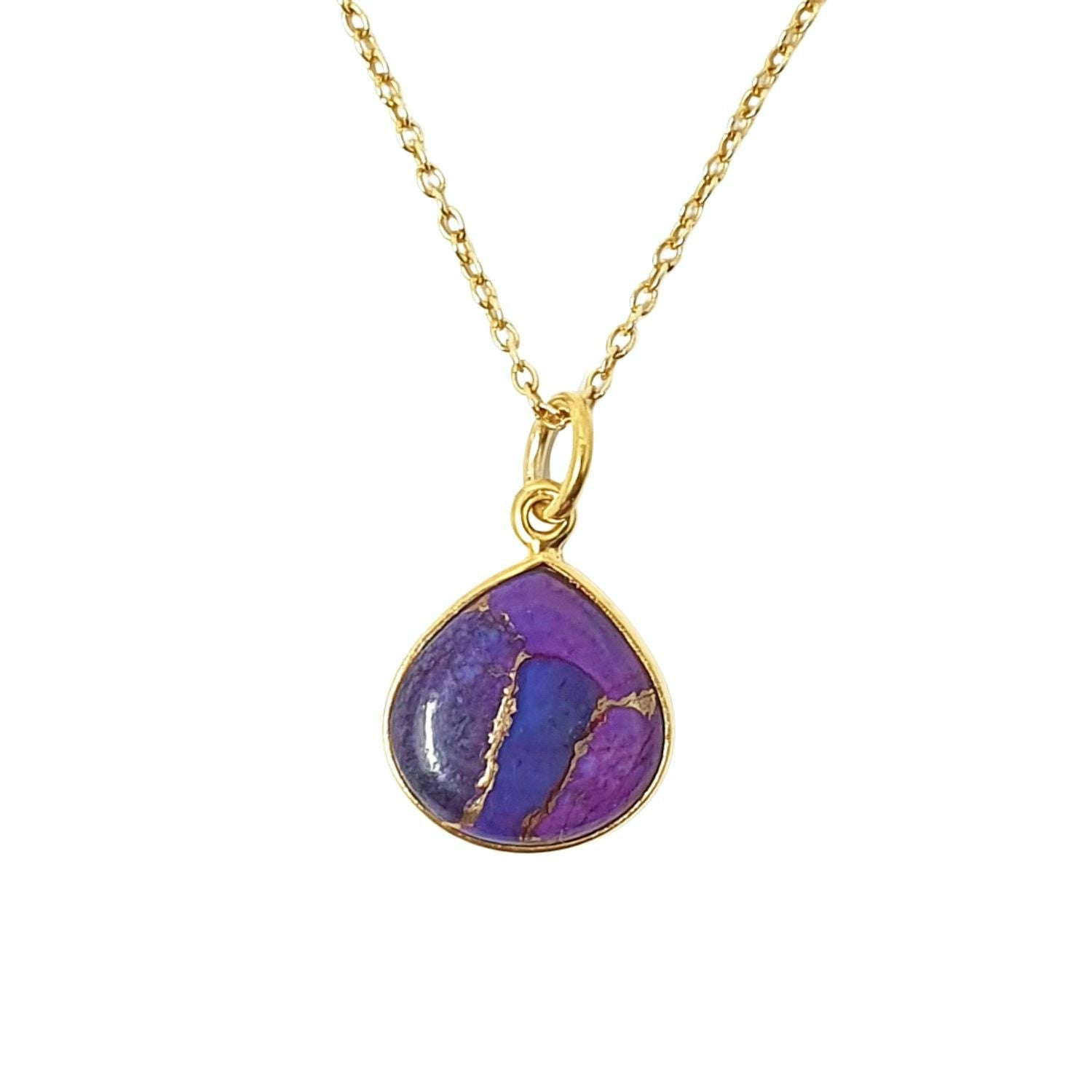 Harfi Gold 18Ct Vermeil Heart Amethyst Pendant Necklace