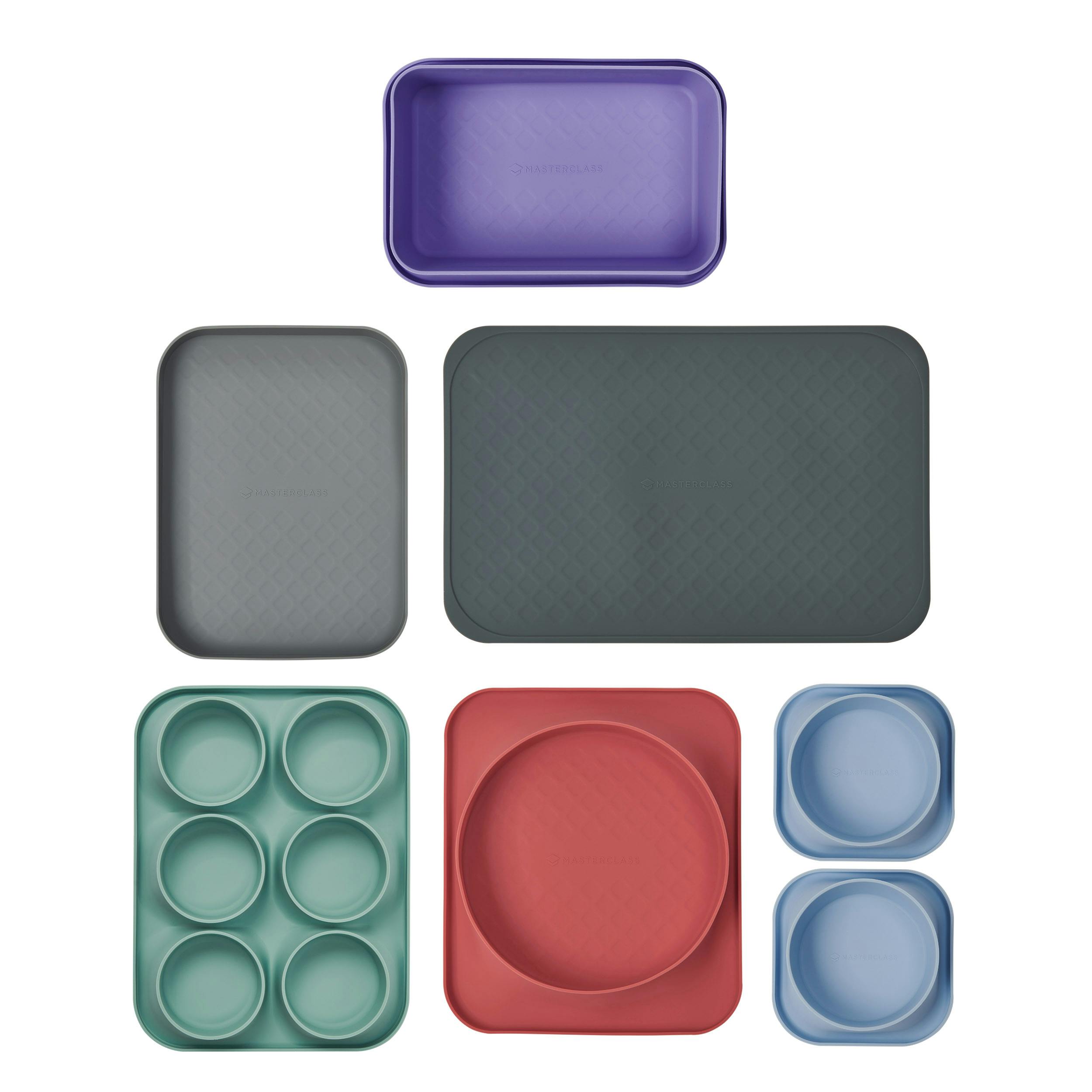 Rackhams 7Pc Silicone Bakeware Set, Air Fryer And Oven Safe, Gift Boxed - Multicolour - Silicone - Baking Set