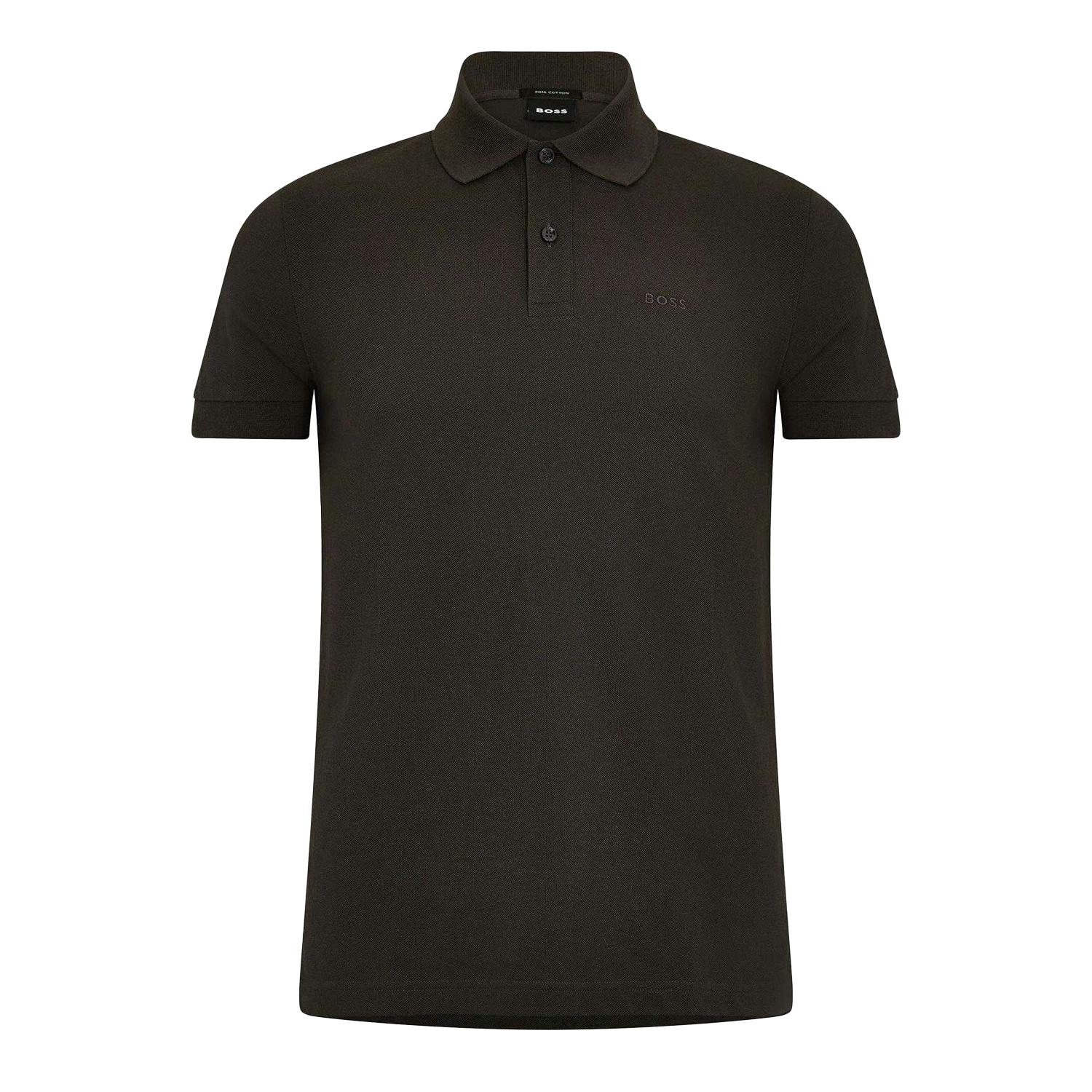 Boss Men's Dark/Grey Firenze Cotton Polo Shirt - S - 100% Mixed