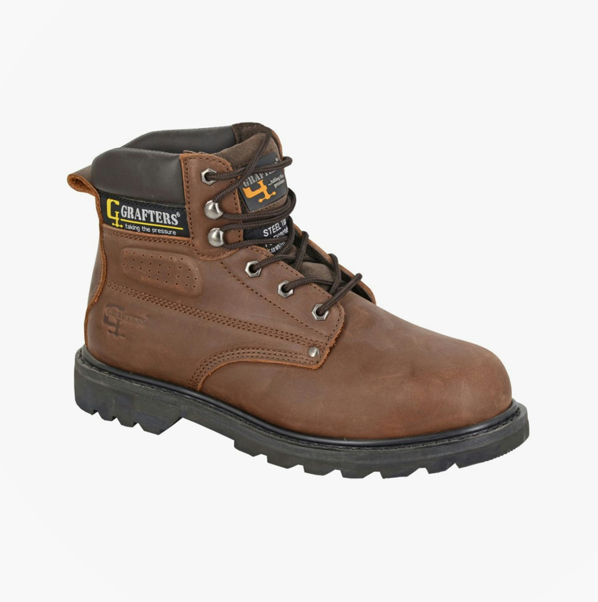 Grafters Men's Brown M538by Safety Boots - Uk 13