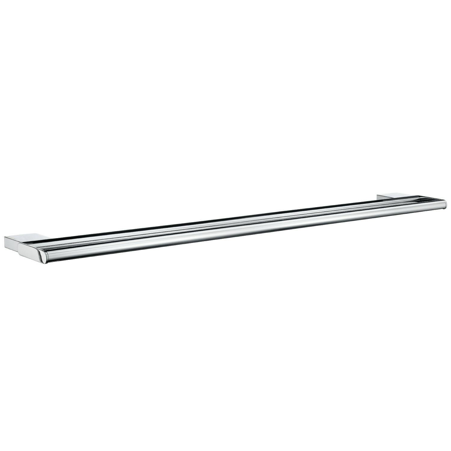 Smedbo Polished Chrome Double Towel Rail 60Cm/23.6" Wall Mounted With Concealed Screws Bathroom Towel Holder