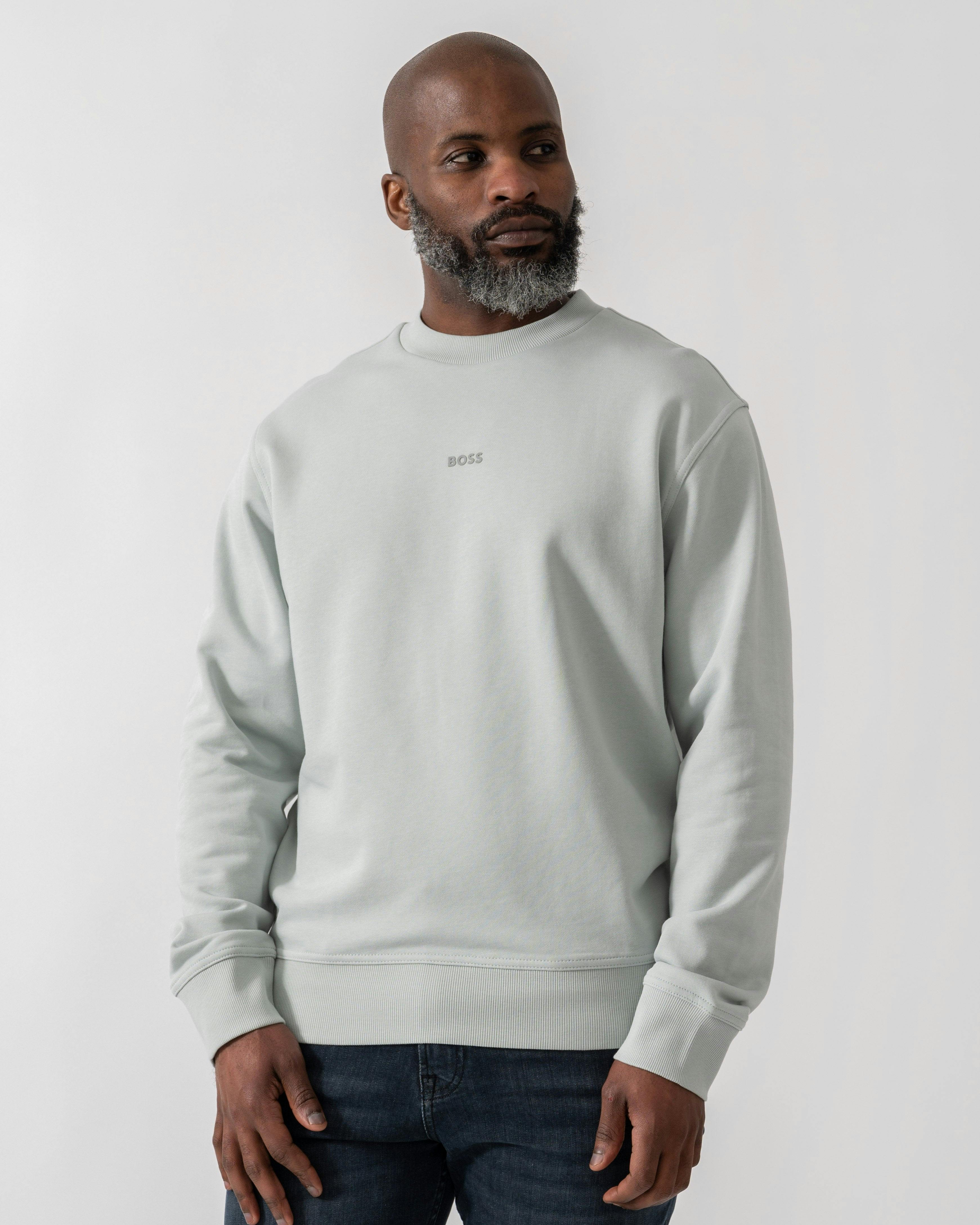 Boss Men's Orange/Silver Wesmallcrew Sweatshirt - 043 - 043 - M