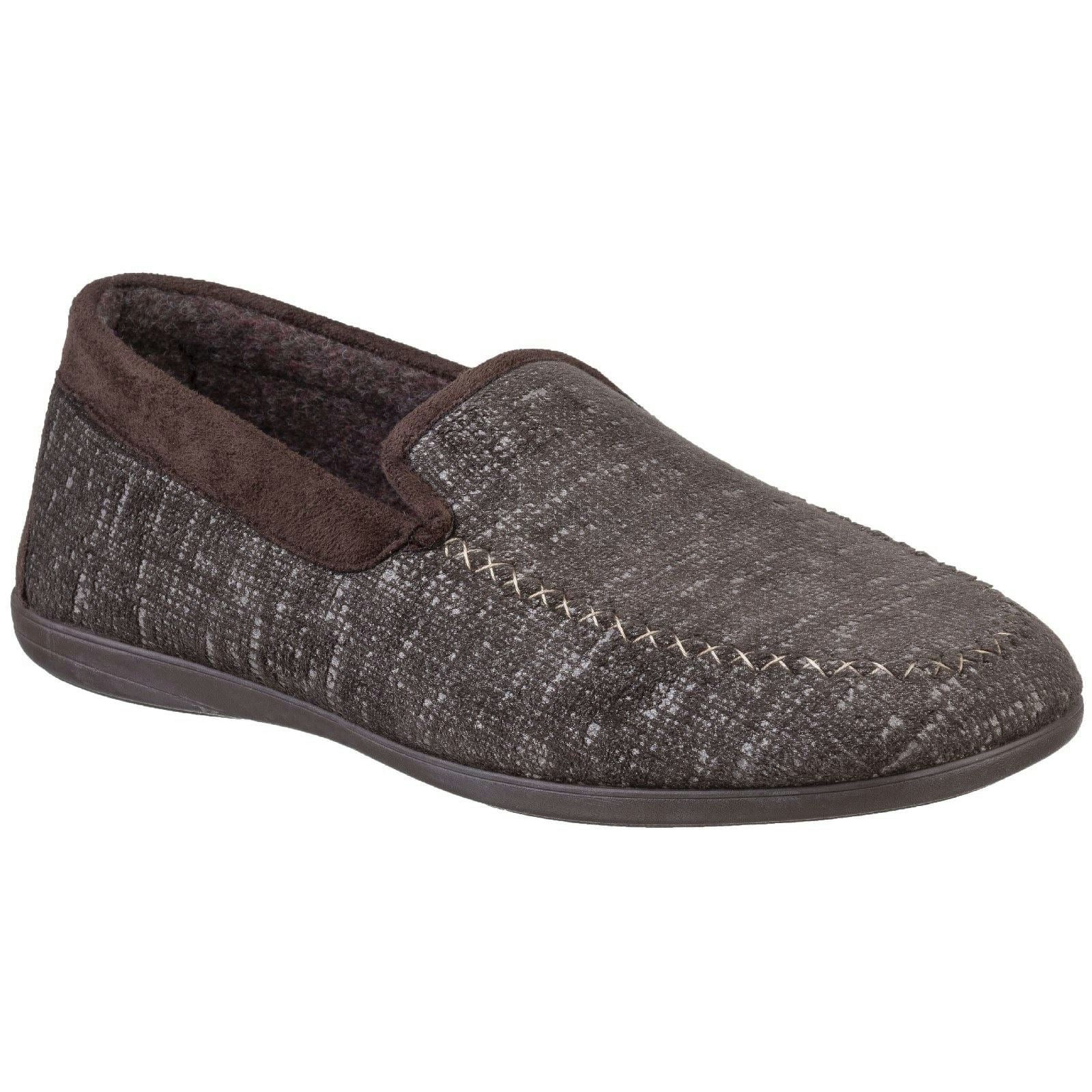 Cotswold Men's Brown Stanley Loafer Slippers - 9 Uk