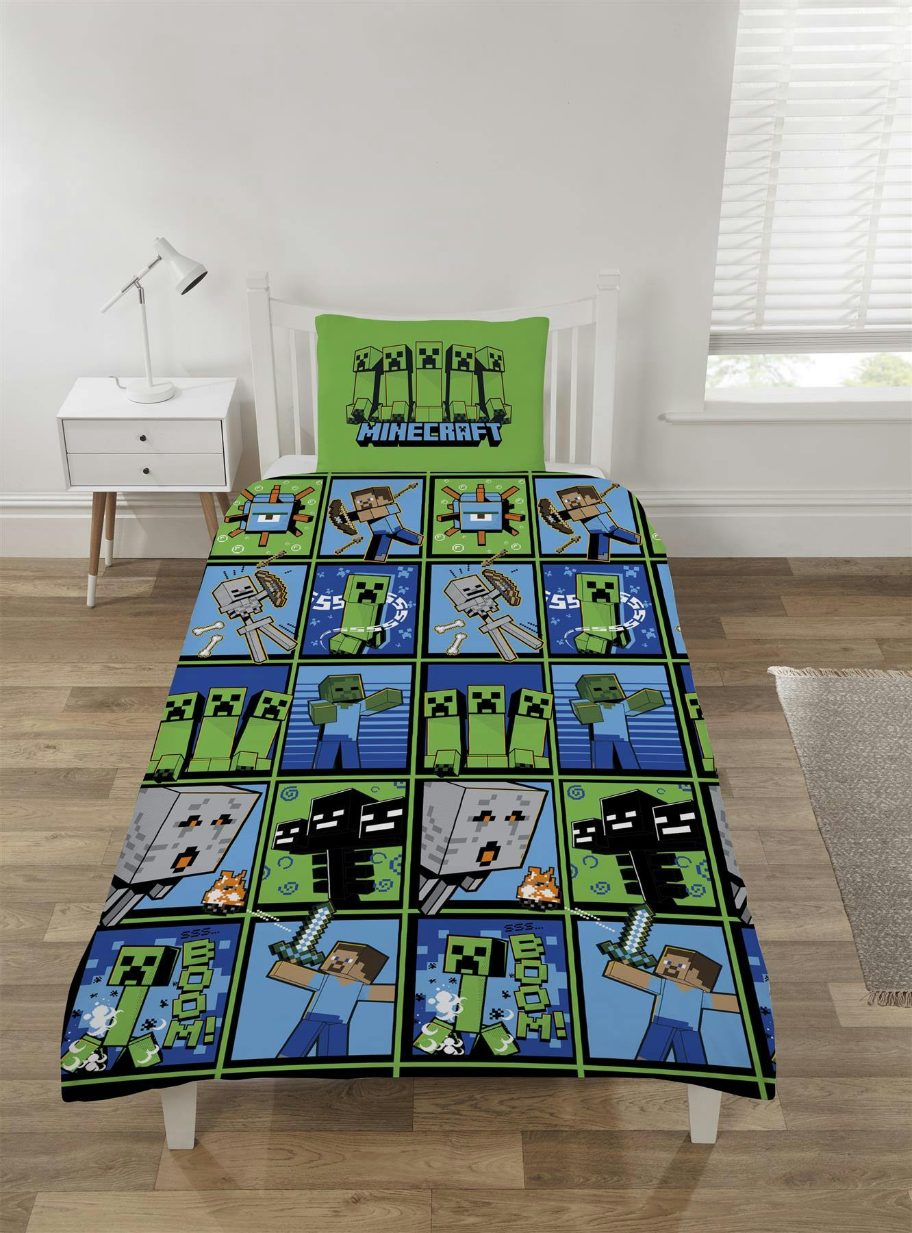 Rackhams Blue/Green Multi Duvet Cover Set - Single