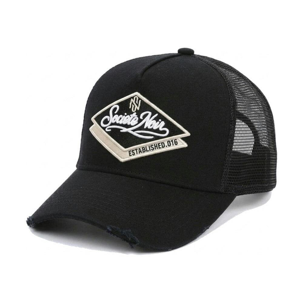Societe Noir Men's Diamond Distressed Trucker Cap - Beige - Mens - Image 2
