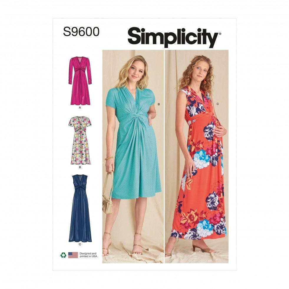 Simplicity Women's Sewing Pattern 9600, Dresses For H5 (6-8-10-12-14) - Intermediate - U5 (16-18-20-22-24)