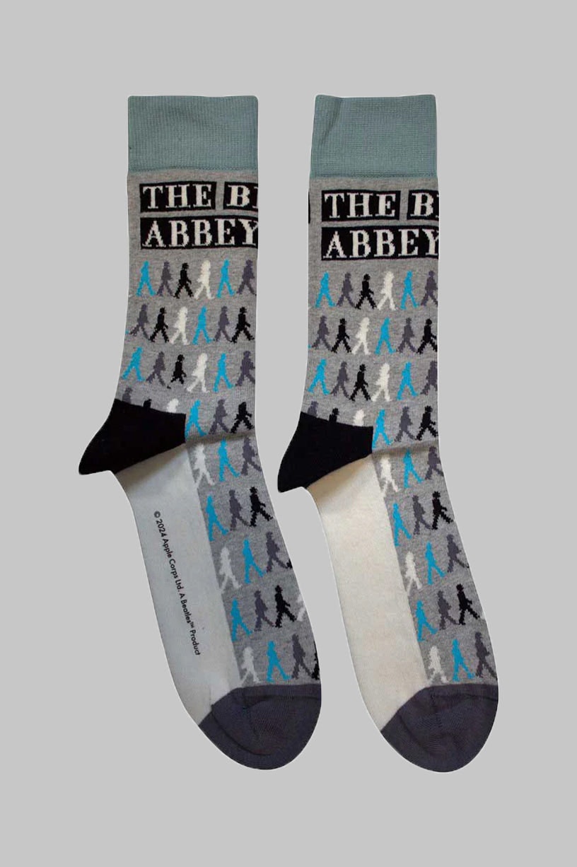 Paradiso Clothing Unisex Grey The Beatles Abbey Road Colours Crossing Repeat Ankle Socks