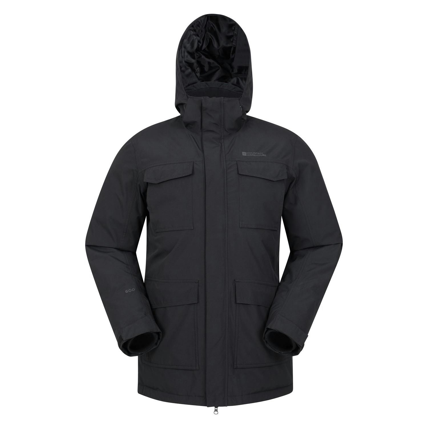 Mountain Warehouse Men's Black Concord Extreme Down Long Length Jacket - M - 100% Polyester