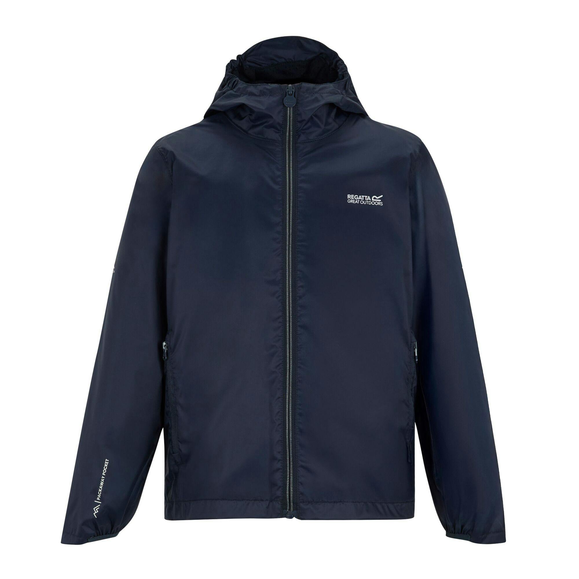Regatta Blue Kids Lever Waterproof Shell Jacket - Navy - 13 Years - Navy - 100% Polyamide