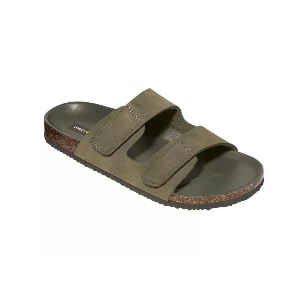 Atlas For Men Men's Atlas For Touch Fastening Sandals - Taupe - 8 Uk - Taupe - 100% Mixed