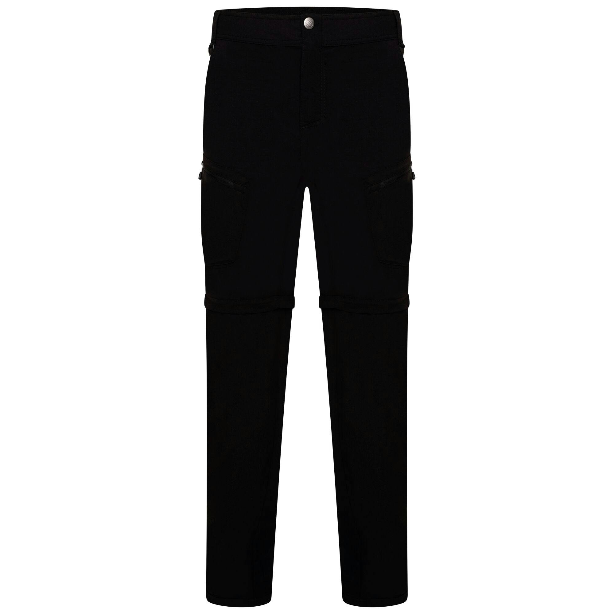 Dare 2B Men's Black Tuned In Ii Multi Pocket Zip Off Walking Trousers - 40R - 92% Polyamide/8% Elastane