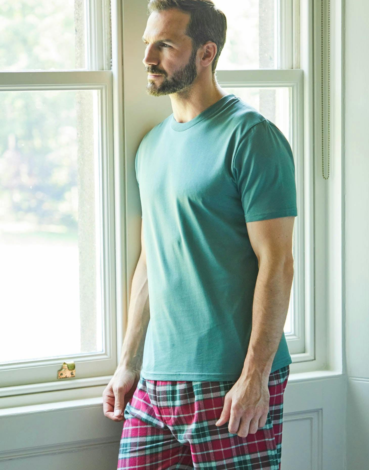 British Boxers Men's Organic Cotton T-Shirt – Thyme - XX-Large