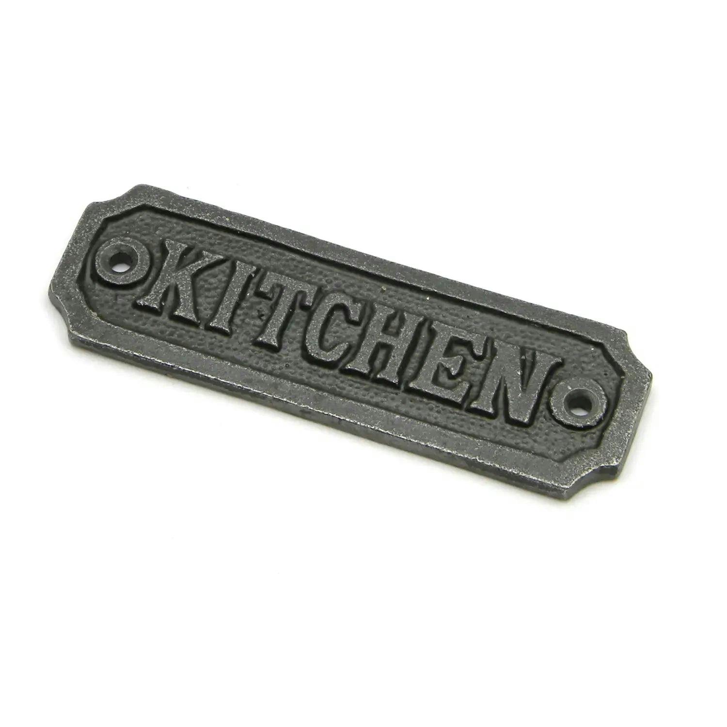 Kitchen Sign - Antique Cast Iron Plaque 108mm x 35mm - Vintage Door Sign - Image 2