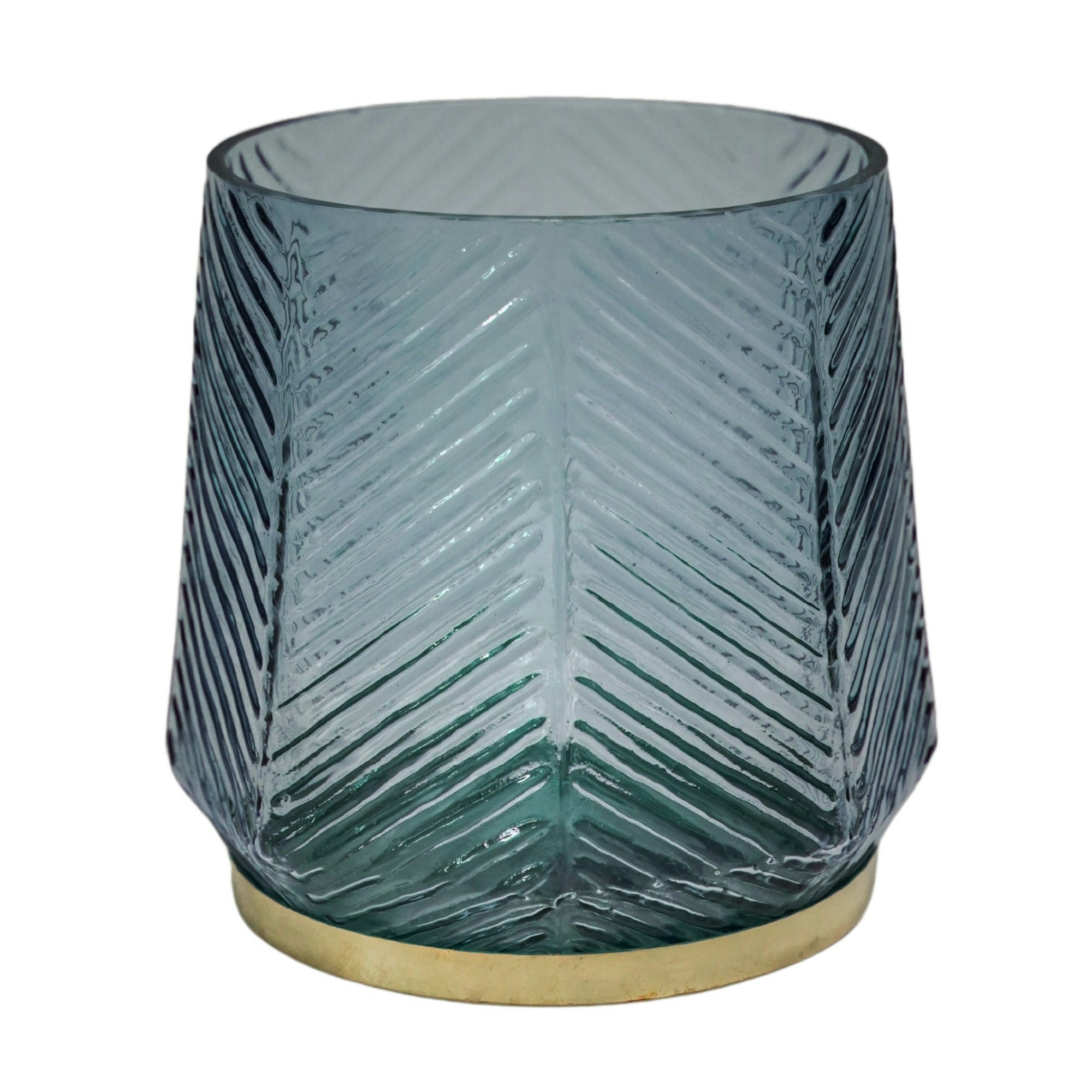 Ivyline Blue Elm Embossed Candle Holder - Soft