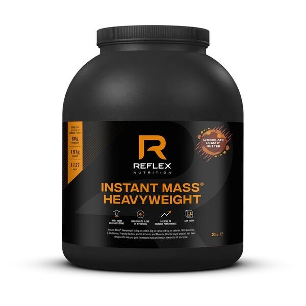 Reflex Instant Mass Heavyweight Mass Gainer, Chocolate Peanut Butter, 2kg | Over 1000 Kcal per Serving with 60g Protein and Creatine. High Calorie Protein Shake for Post Workout or Before Bed. - Image 2
