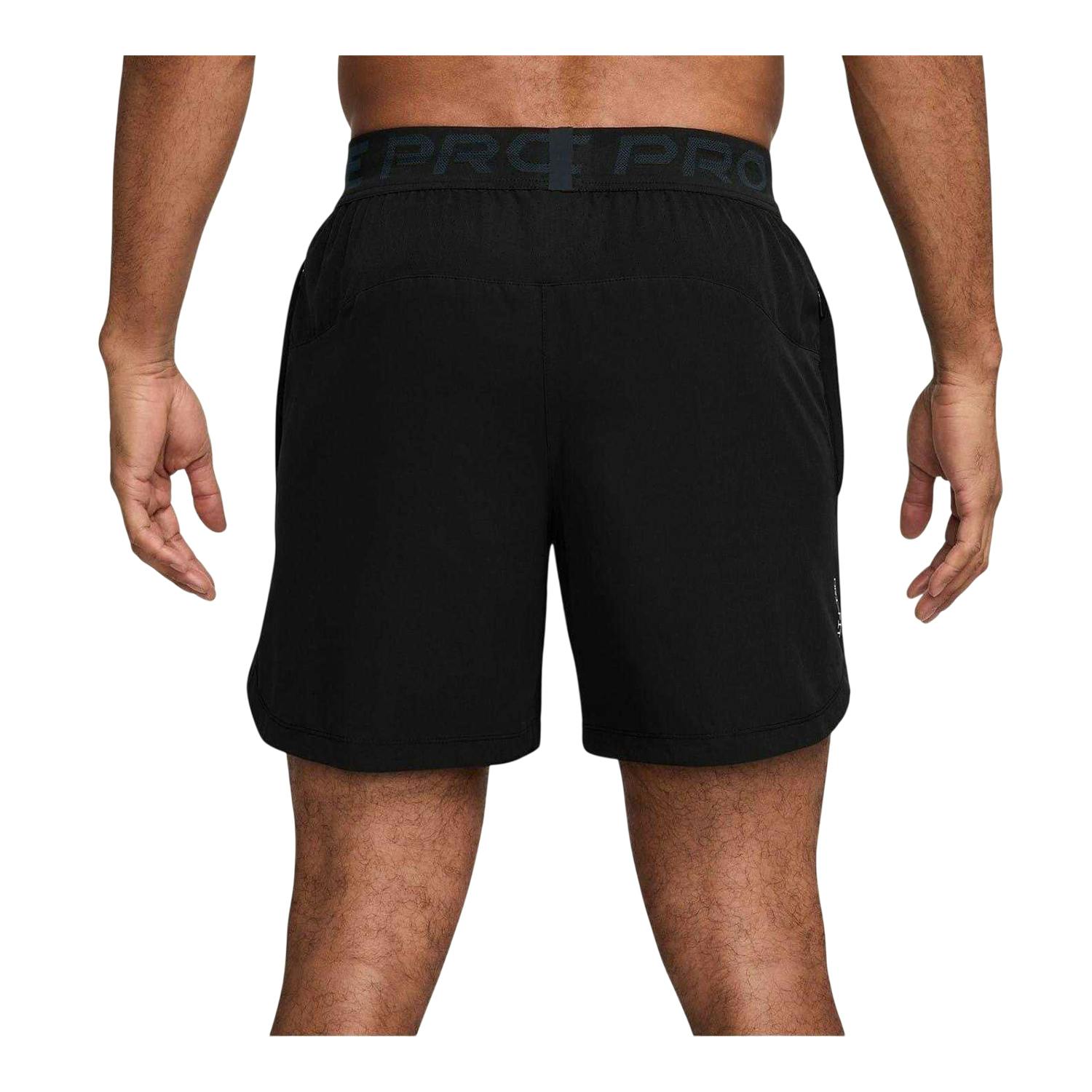 Nike Men's Black/White 6 Dri-Fit Running Shorts - Xl - 89% Polyester/11% Elastane