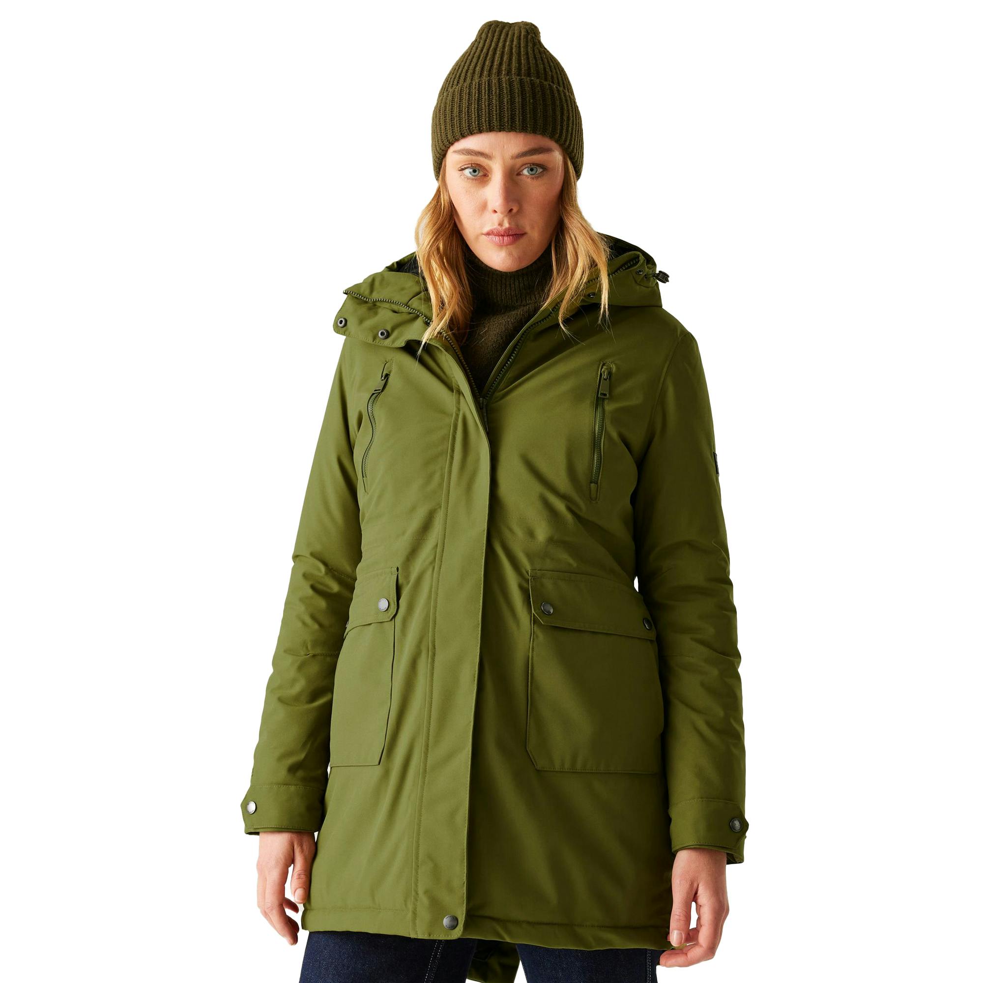 Regatta Women's Green/Black Valenta Waterproof Jacket - Nephrite - 16 Uk - Nephrite - 100% Polyester