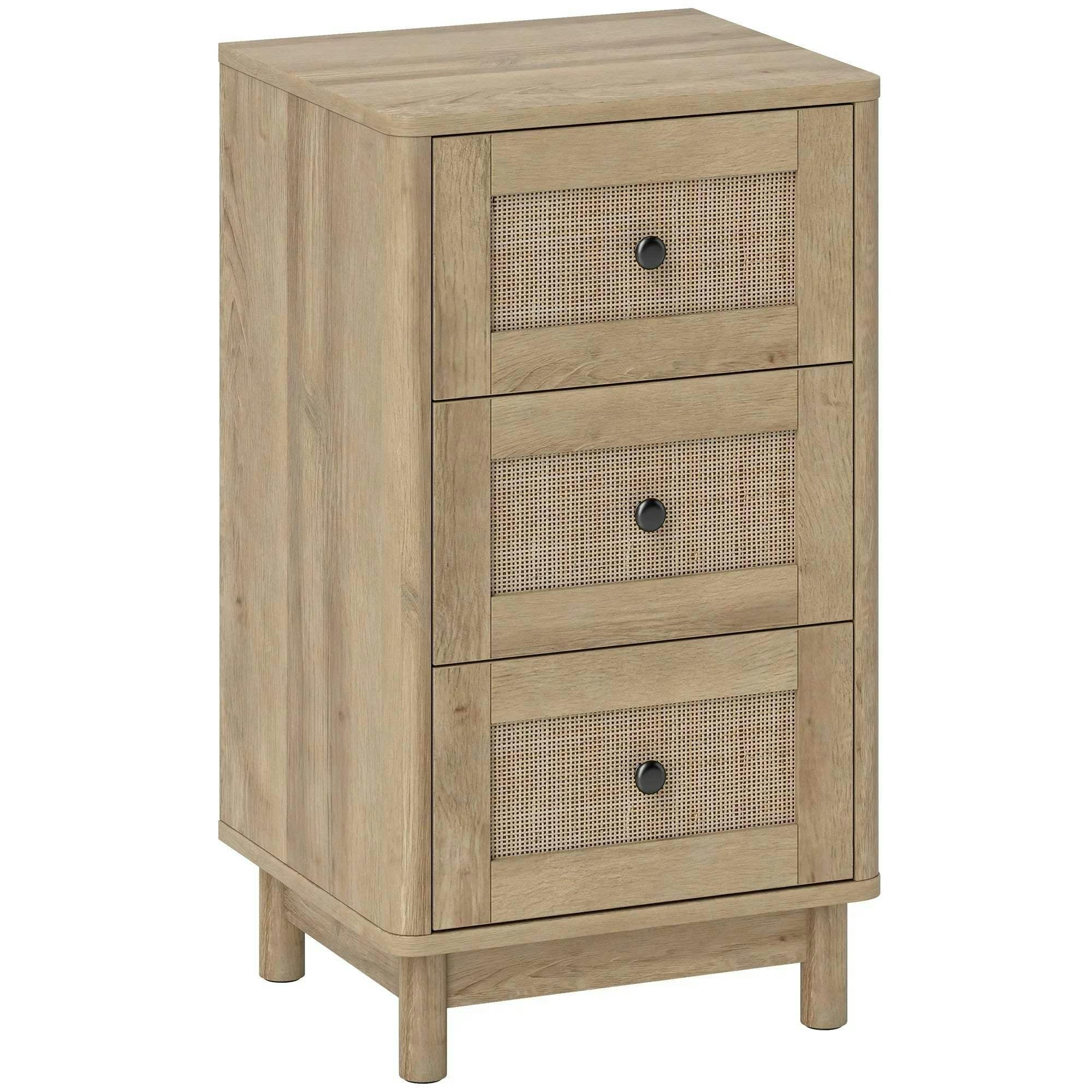 Rackhams 40 Cm Drawer Chest Of Drawers With 3 Drawer - Oak - Oak - Image 6