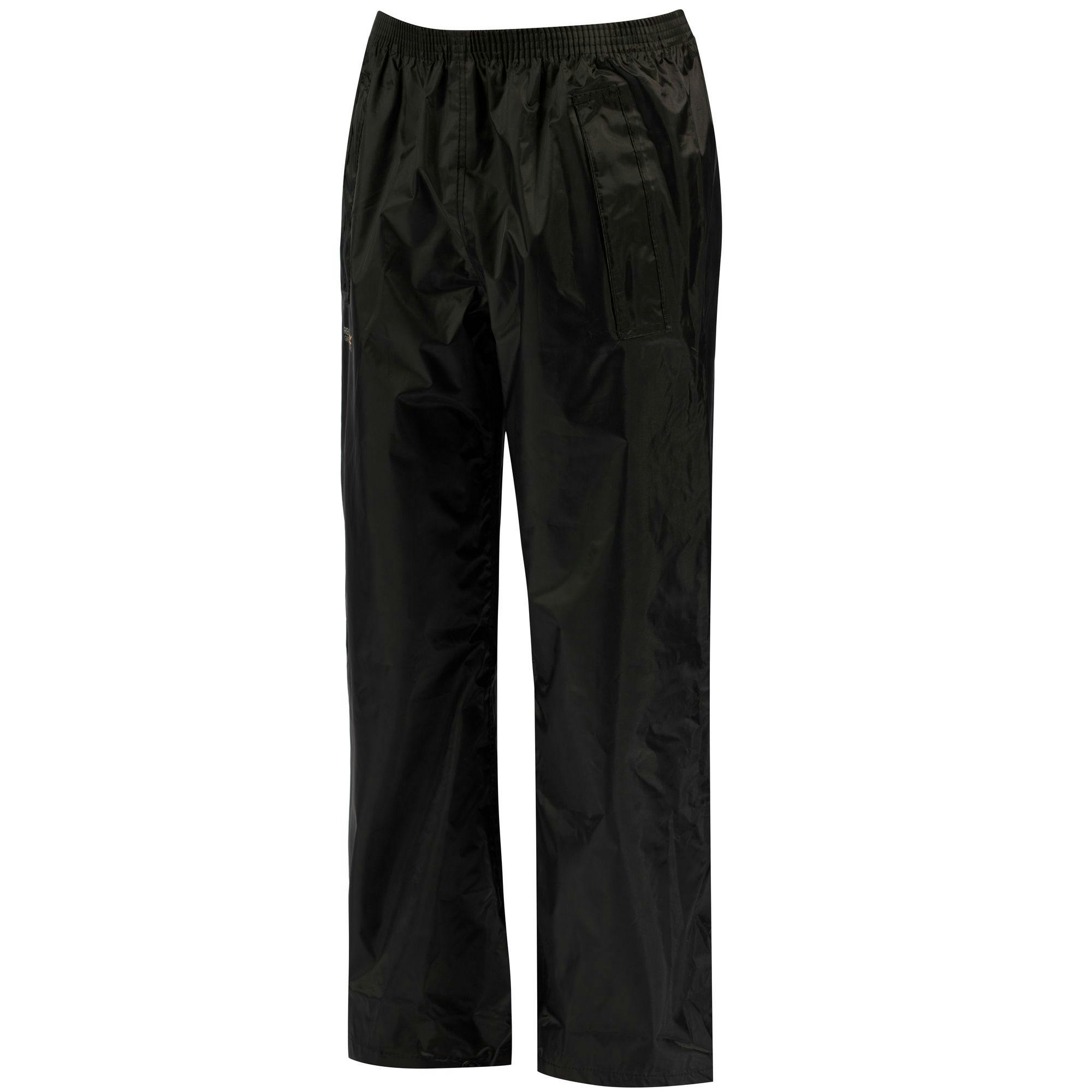 Regatta Unisex Black Great Outdoors Stormbreak Waterproof Over Trousers - 13 Years - 100% Polyester