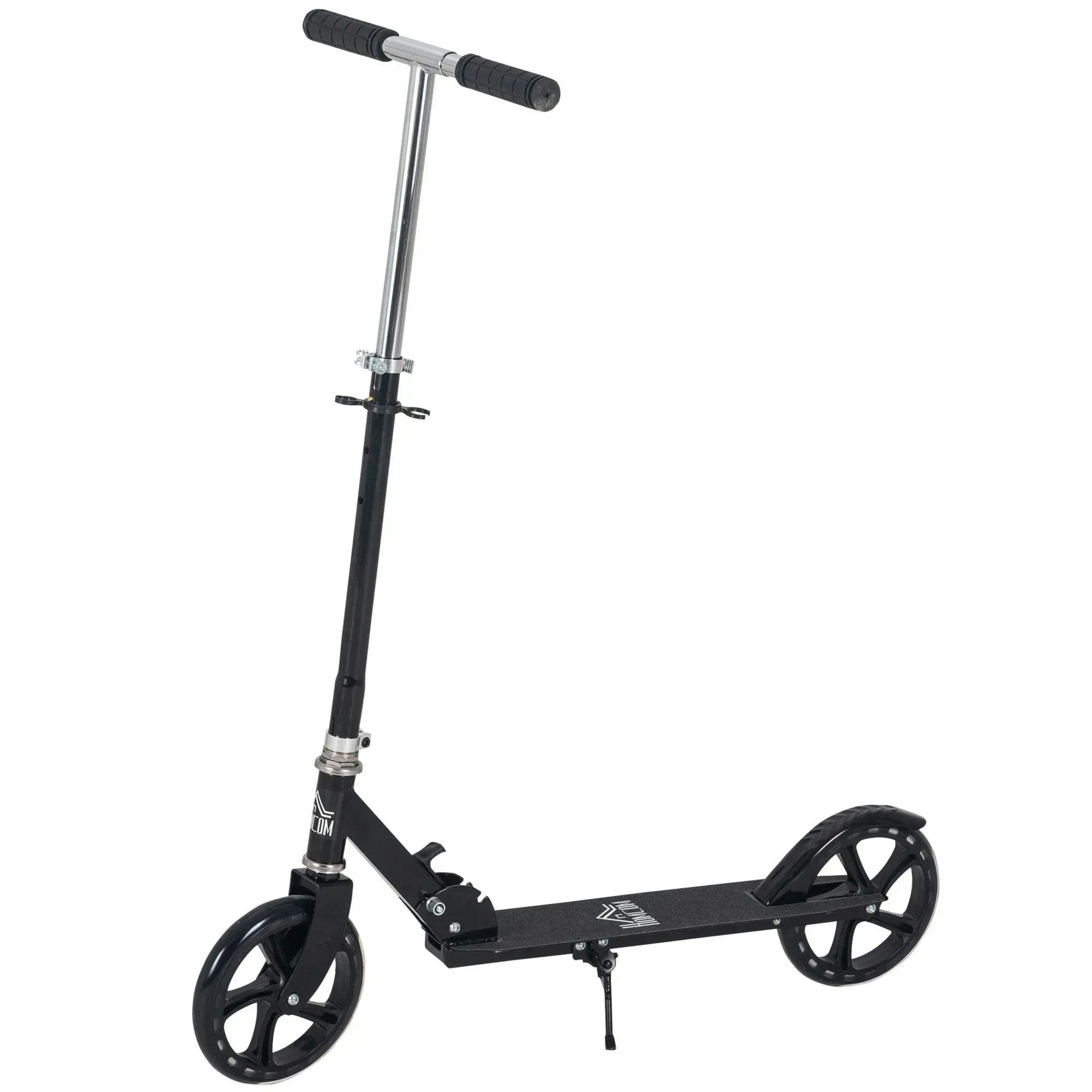 Homcom Kids Scooter Ride On Toy Height Adjustable For 7-14 Years, Black - Image 4