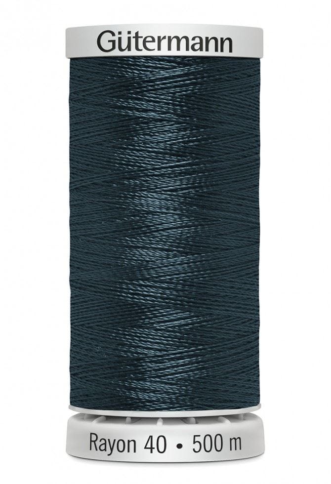 Gutermann No 40 Sulky Rayon Embroidery Thread 500M Rayon Thread Suitable For Embroidery - 1171 - 500 Metres