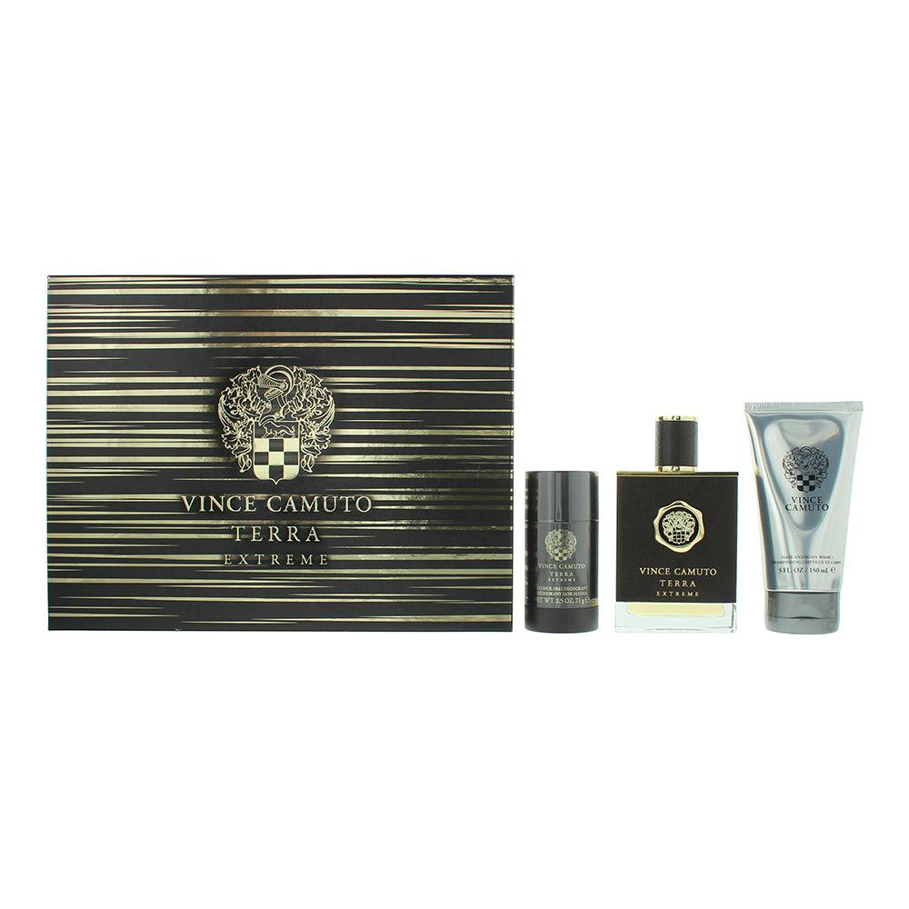 Vince Camuto Men's Terra Extreme 3 Piece Gift Set: Eau De Toilette 100Ml