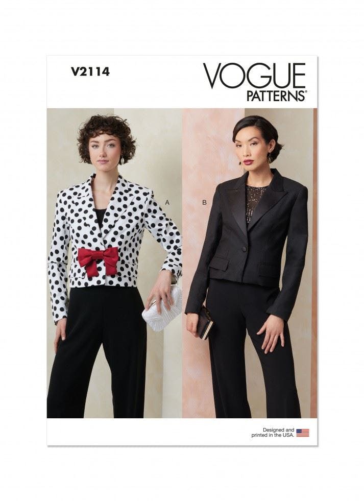 Vogue Women's Sewing Pattern 2114, Jackets For B5 (8-10-12-14-16) - Advanced - Y5 (18-20-22-24-26)