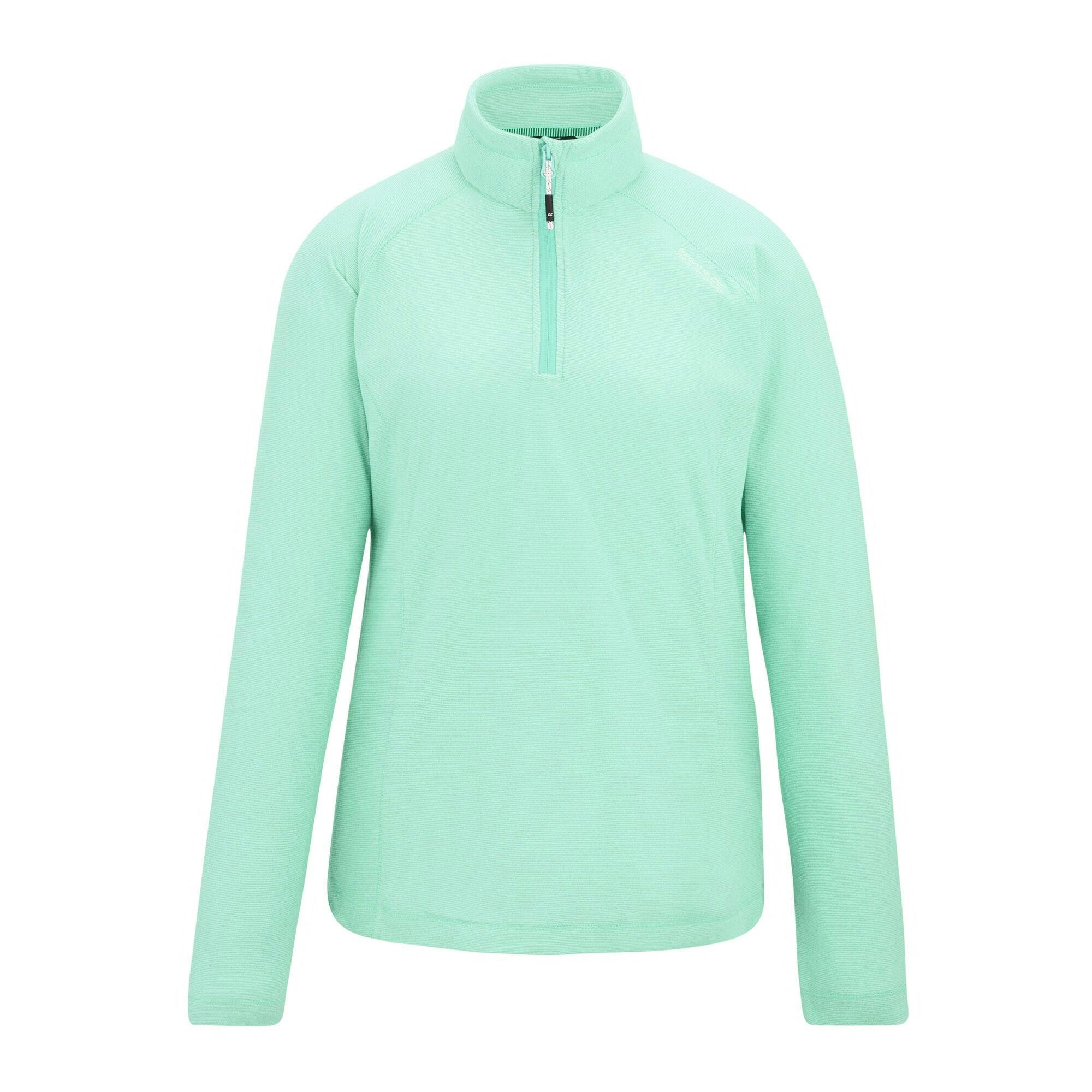 Regatta Women's Green Montes Half Zip Fleece Top - Ice - 14 Uk - Ice - 100% Polyester