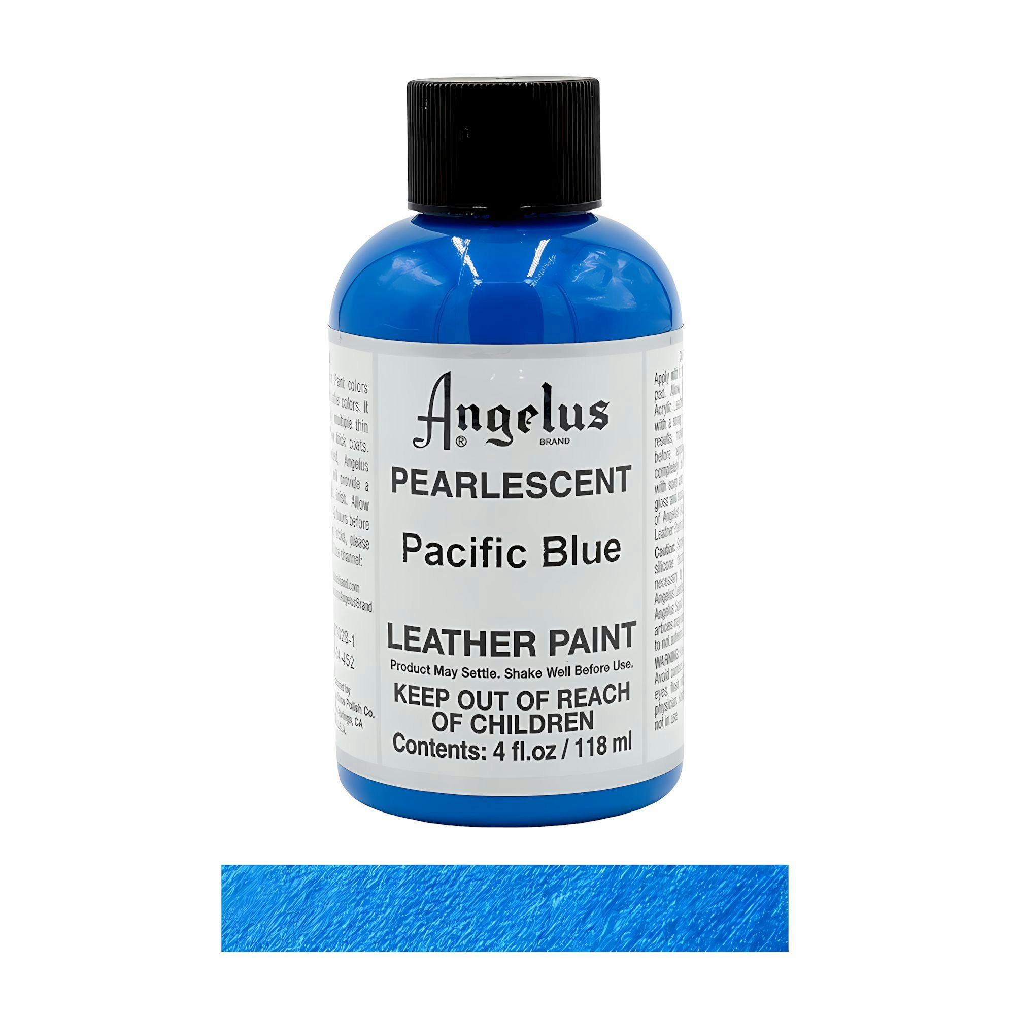 Angelus Blue Pearlescent Leather Paint For Sneaker Customs 4Oz - Pacific