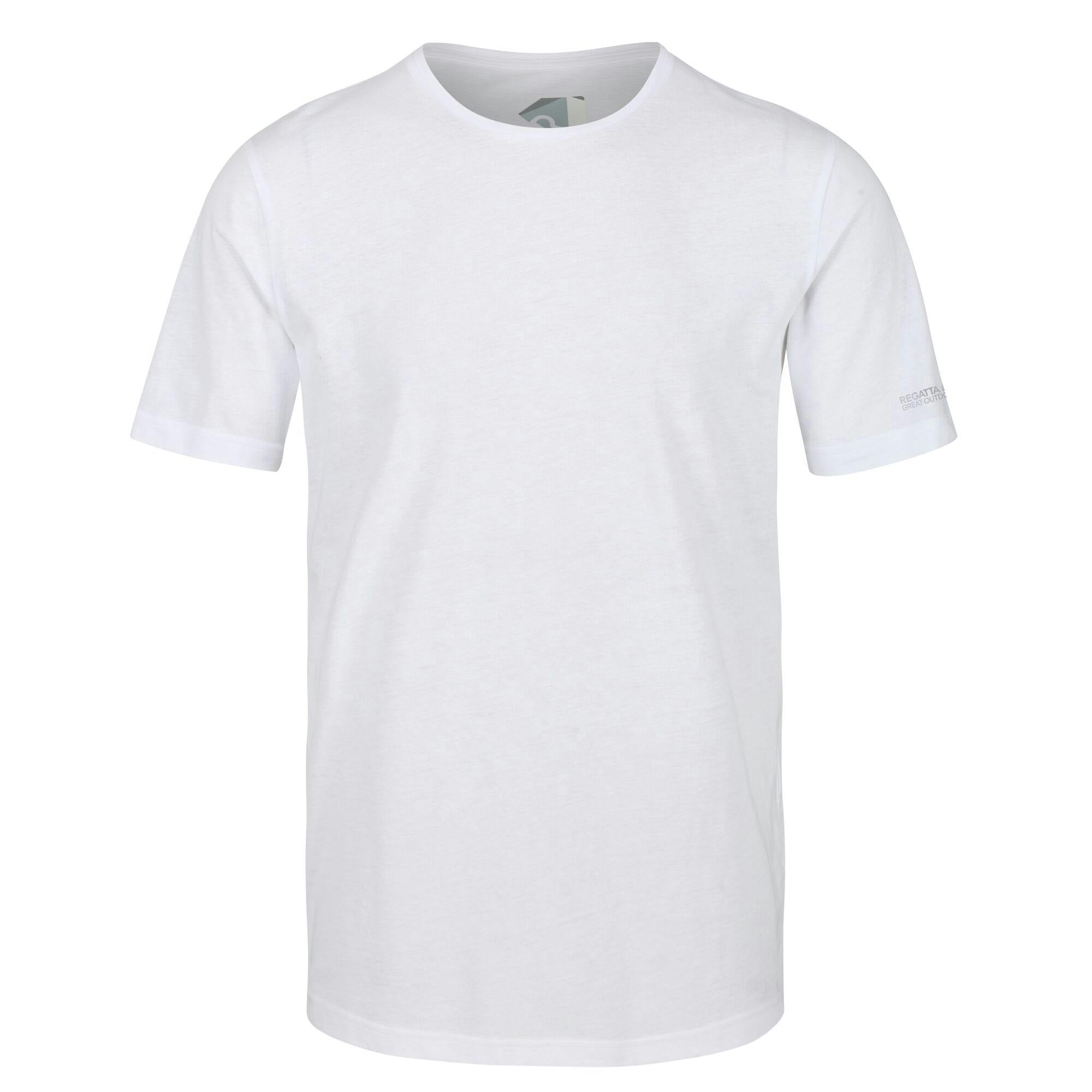 Regatta Men's White Tait Lightweight Active T-Shirt - 2XL - 100% Cotton