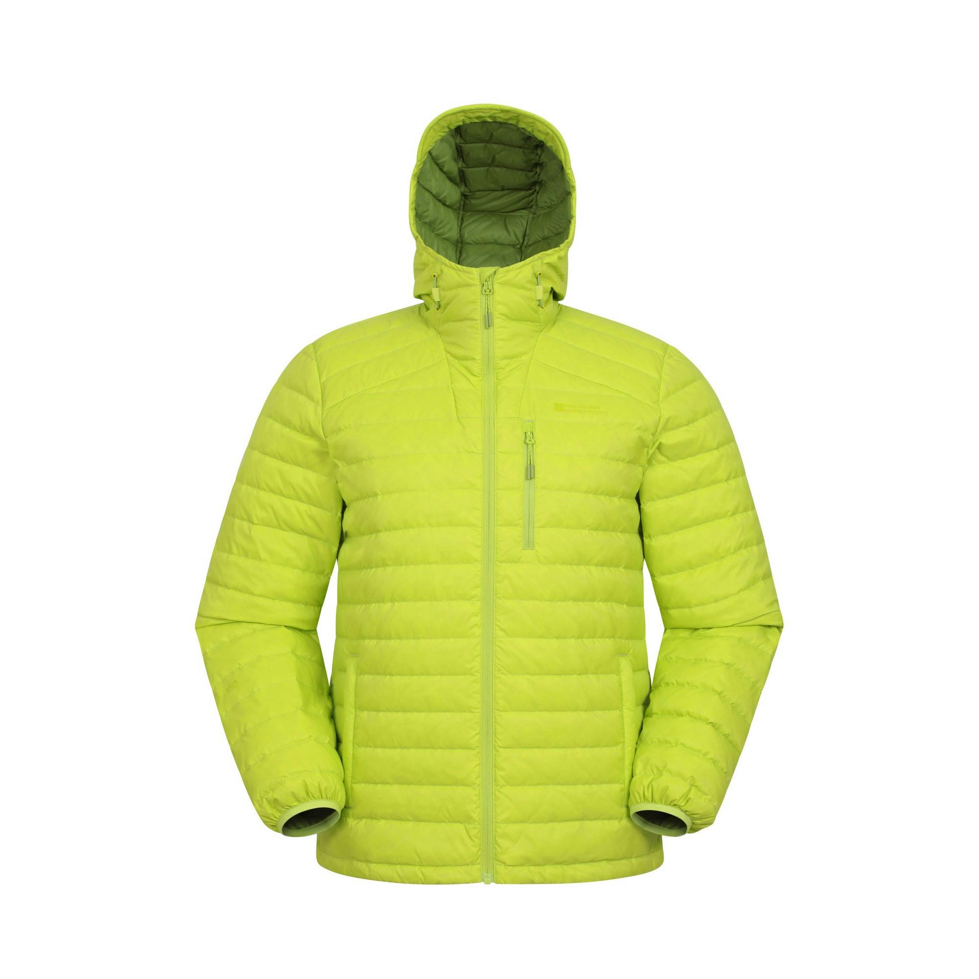 Mountain Warehouse Men's Grey Henry Ii Extreme Down Filled Padded Jacket - Lime - Xxs - Lime - 100% Polyamide