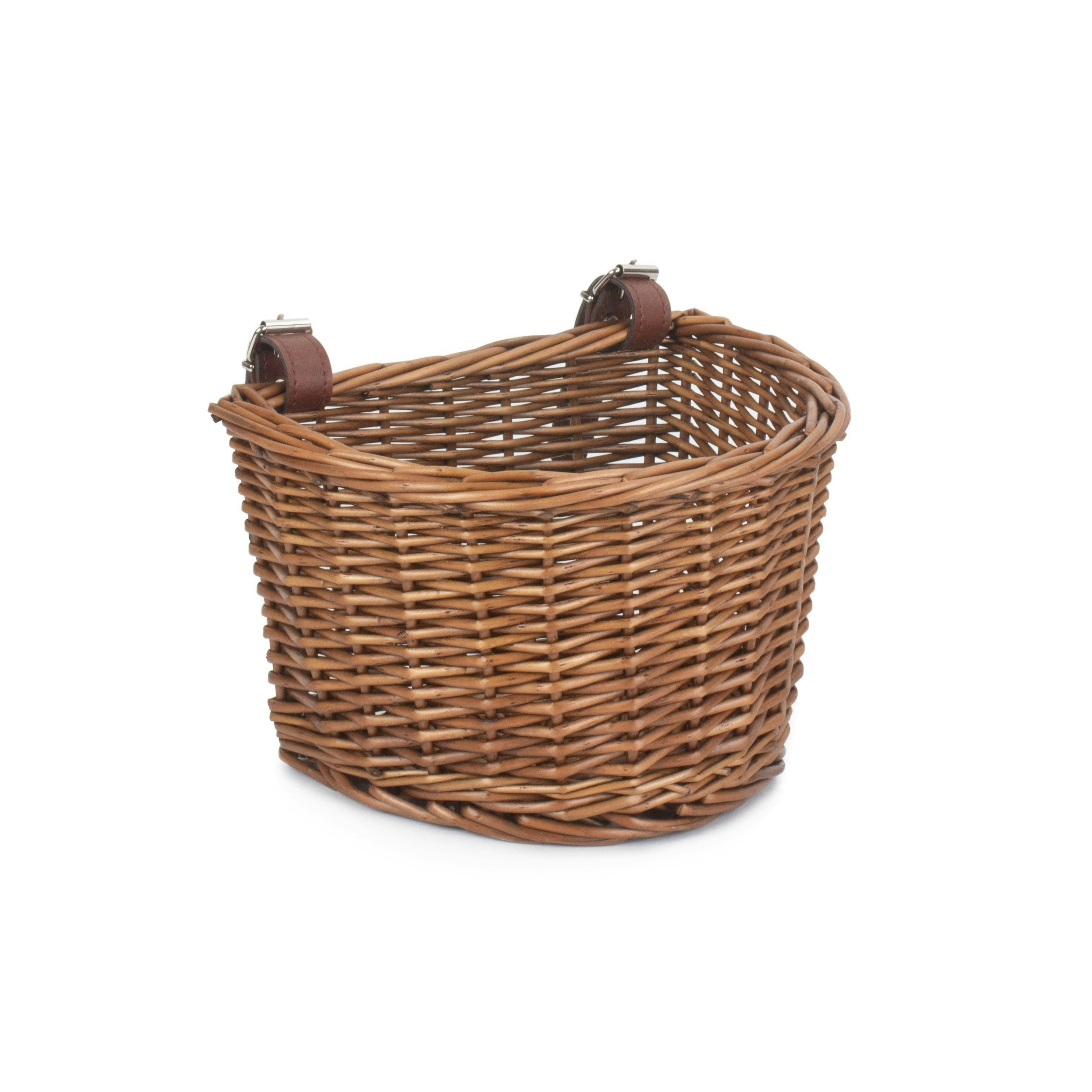 Red Hamper Red/Brown Hamper Front Fixing Child Bicycle Wicker Basket - One Size - Bicycle Basket