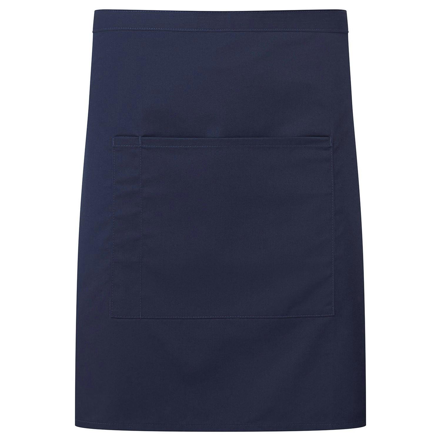 Premier (One Size, Navy) Colours Front Pocket Waist Apron - Image 2