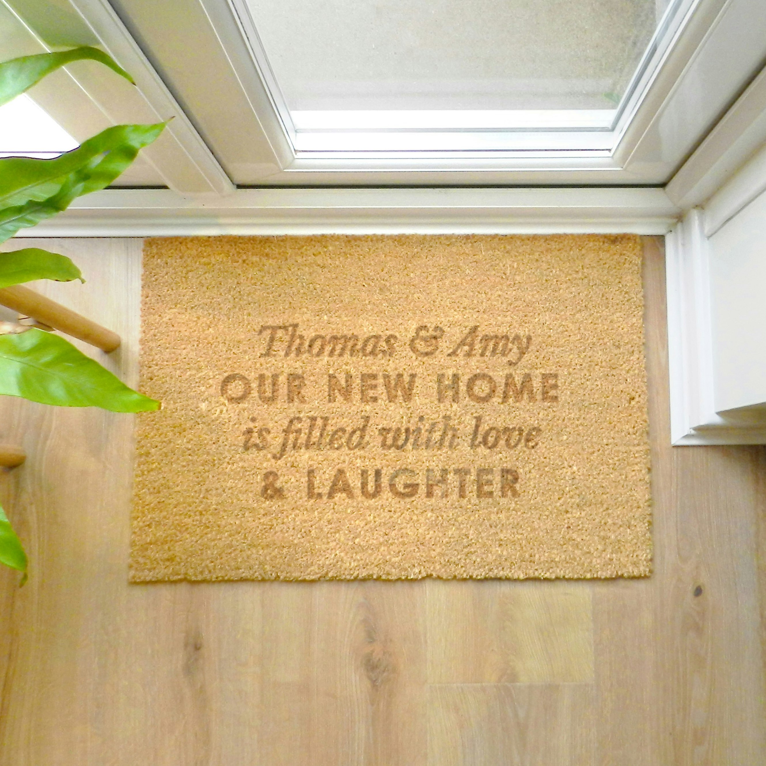Rackhams Personalised Free Text Rectangle Indoor Doormat