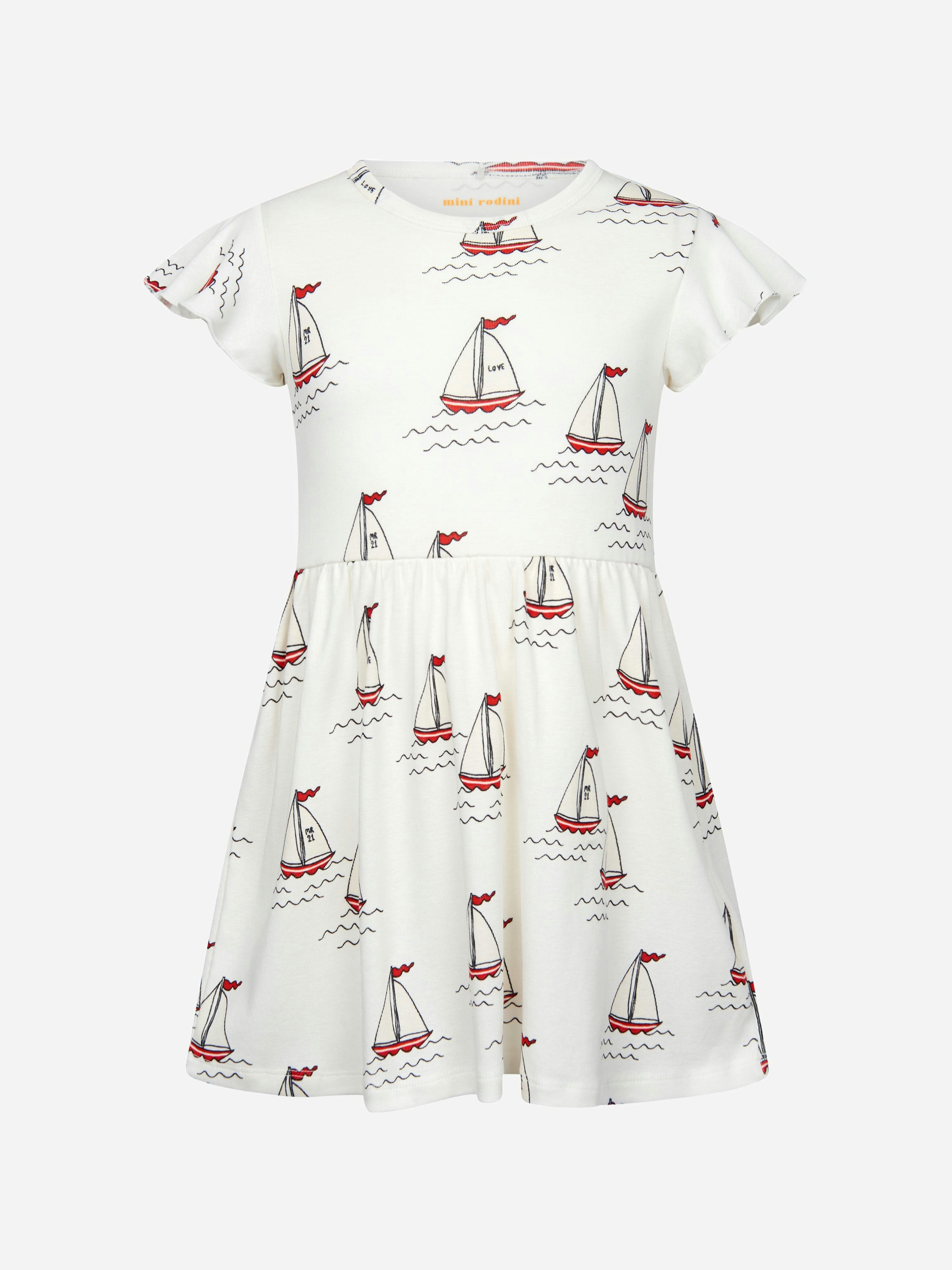 Mini Rodini Girls White Dress - 1 - 4 Mths