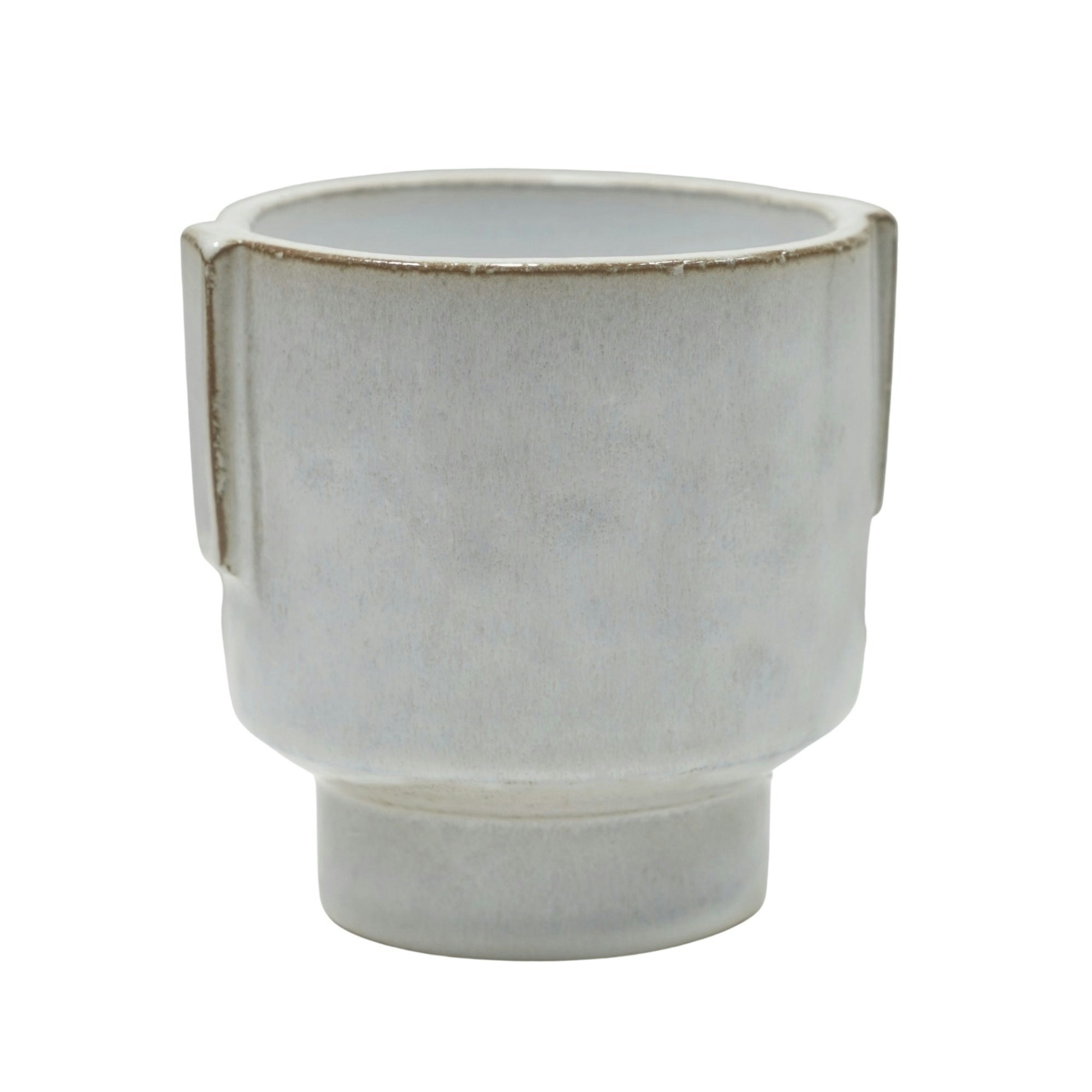 Rackhams White Aries Glazed Handles Planter - Large