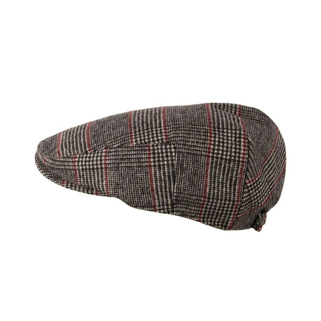 Heritage Traditions Unisex Grey Arthur Tweed Prince Of Wales Flat Cap - Prince Of Wales