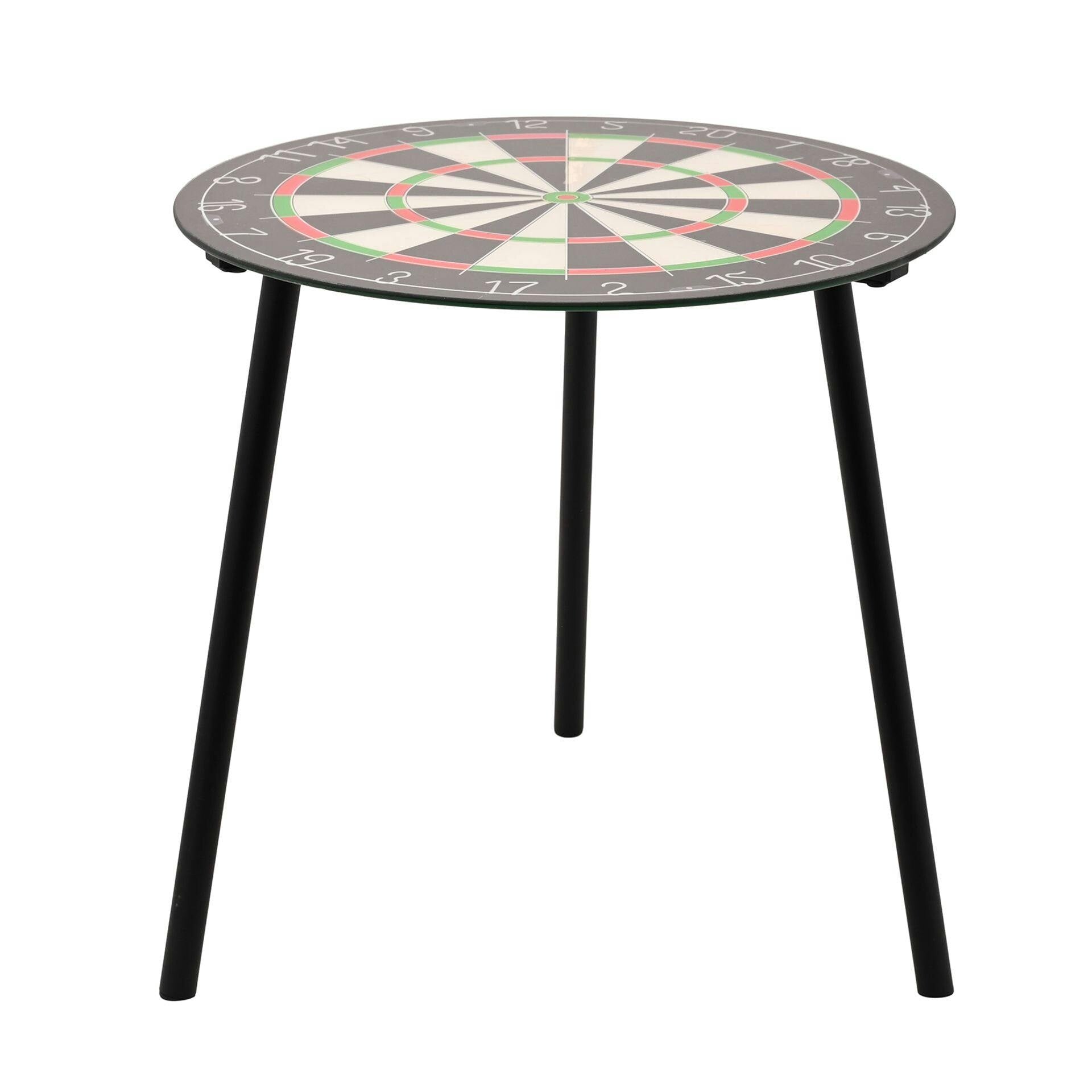 Tempered Glass Side Table Dartboard 50.00cm 50cm Accent Furniture - Image 4