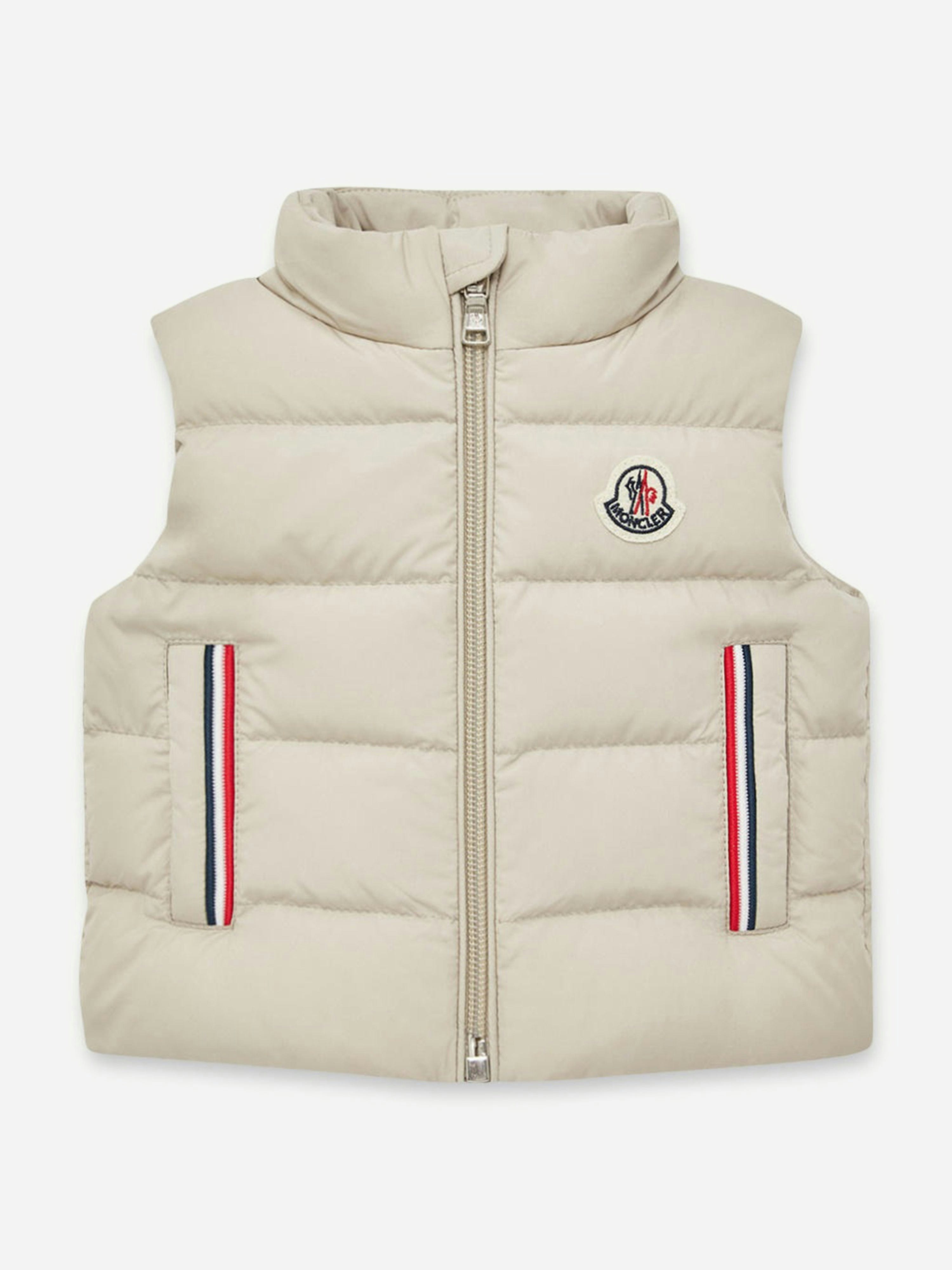 Moncler Enfant Men's Beige Baby Boys Down Padded Buang Gilet In - 12 - 18 Mths