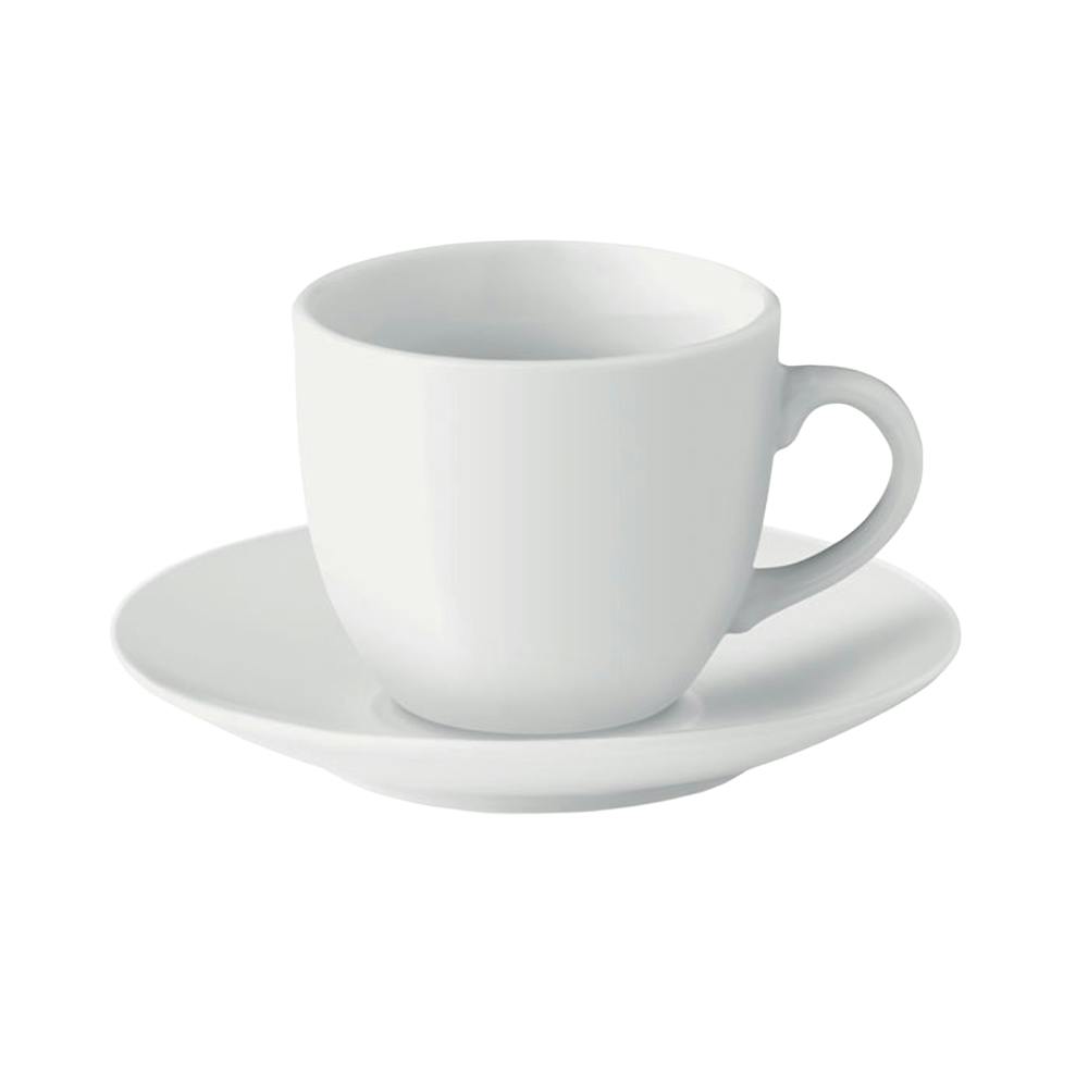 Midocean White 80Ml Espresso Cup & Saucer - One Size - 100% Mixed