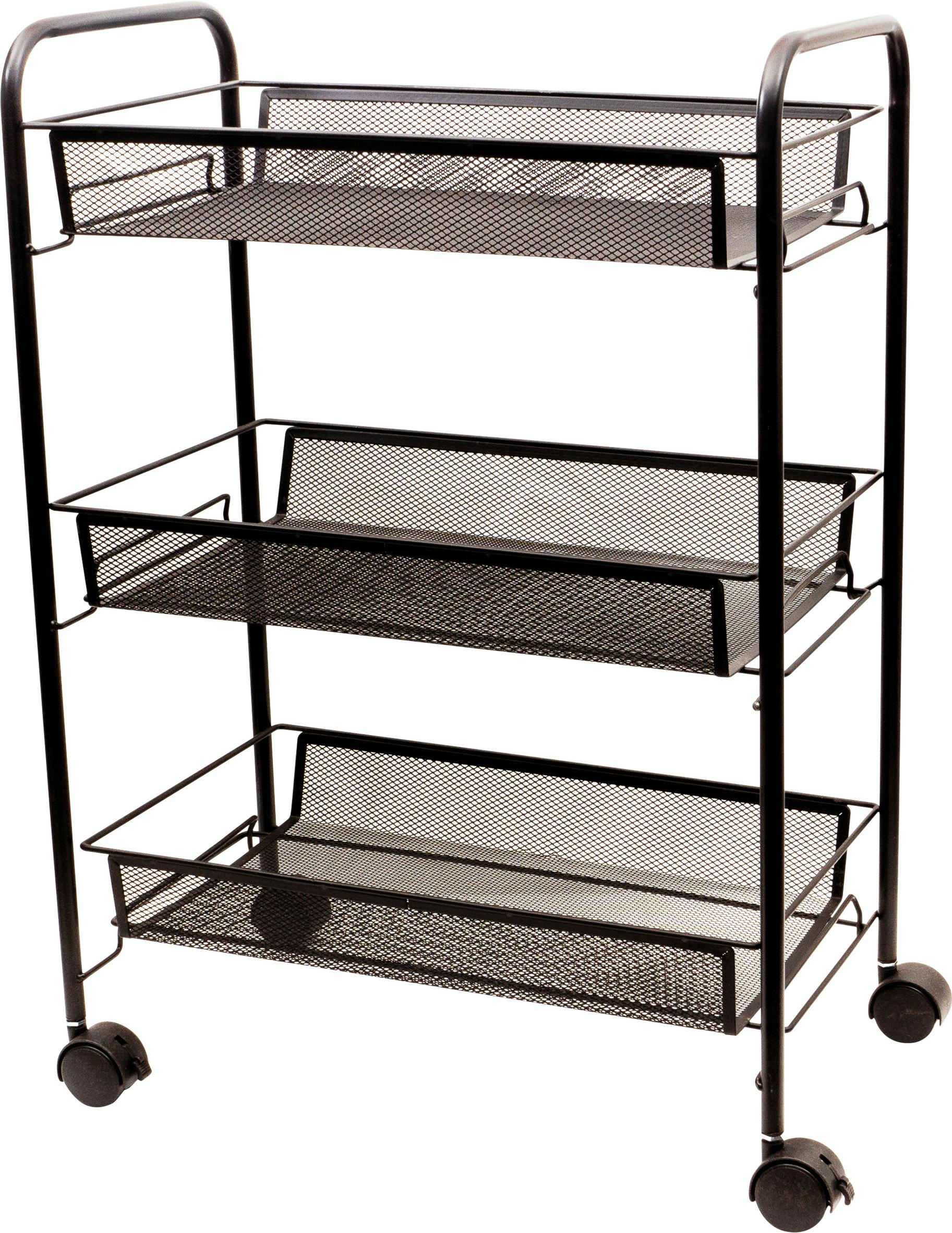 St Helens Black Metal Shelf Trolley,