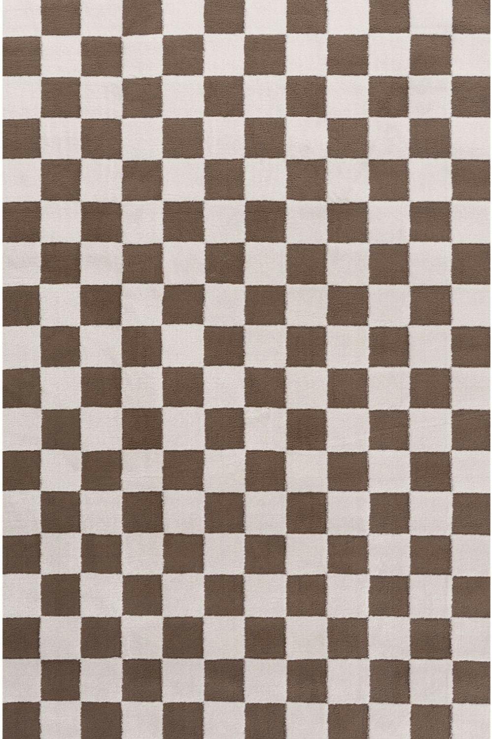 The Rugs Brown Loft Checkerboard Rug - 160X230 Cm
