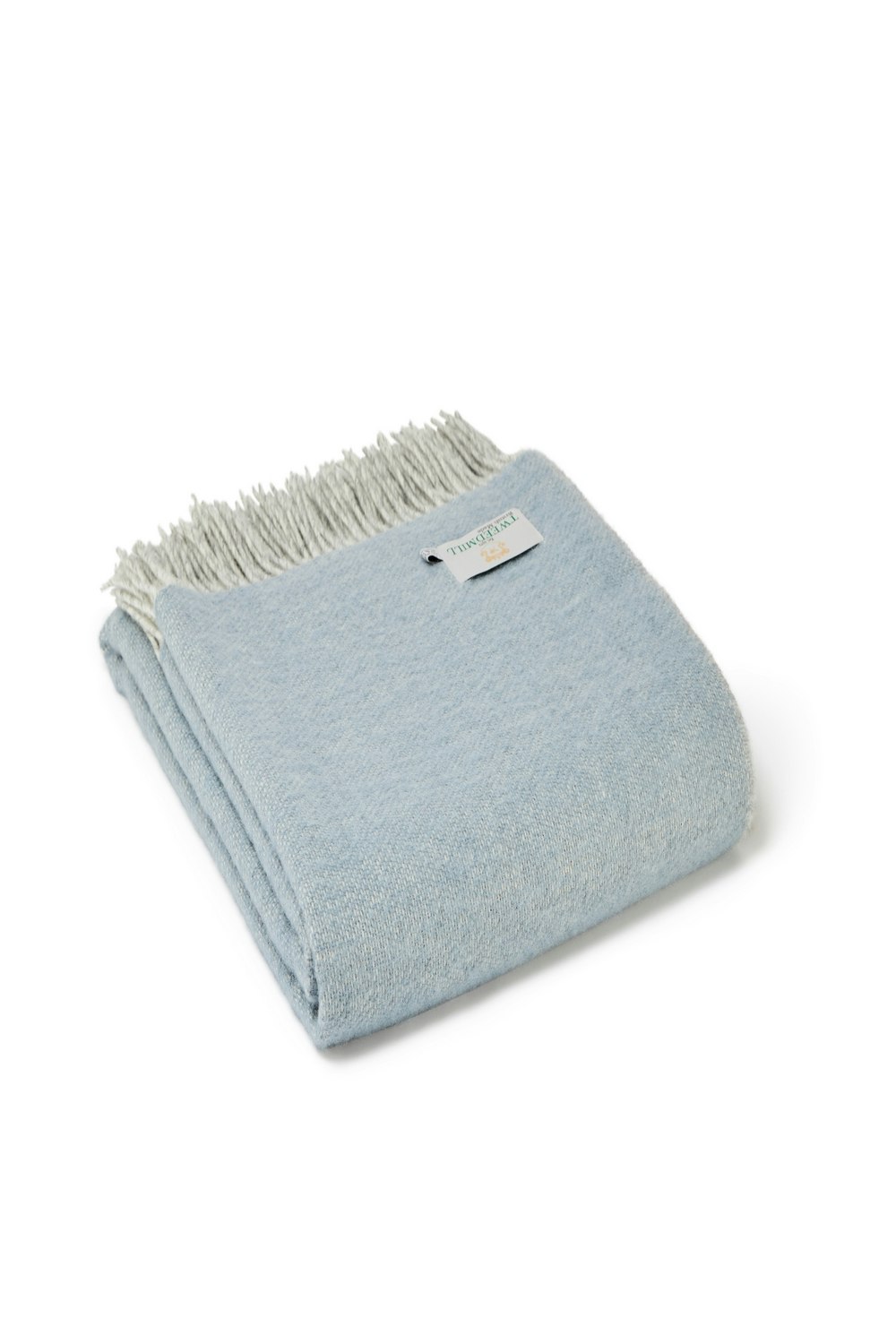 Homespace Direct Blue 100% Pure British New Wool Dartmoor Throw Blanket Made In Wales