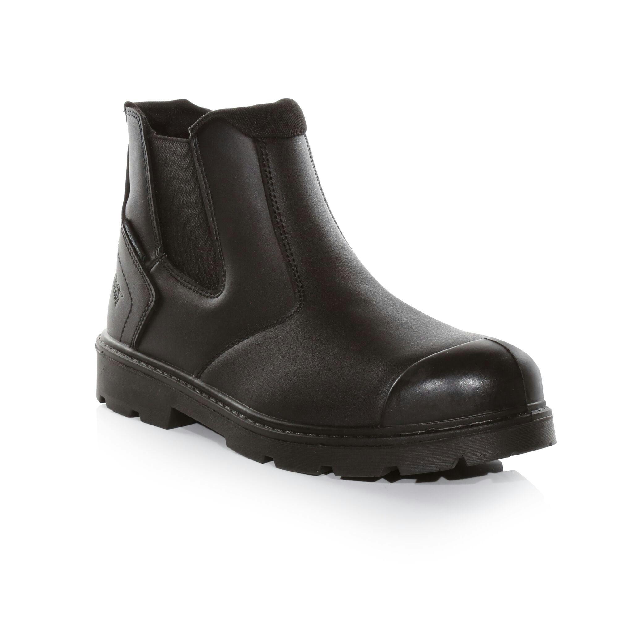 Regatta Men's Black Professional Waterproof Action Leather Dealer Boots - 12 Uk - 50% Leather/50% Rubber