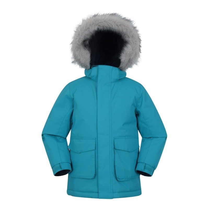 Mountain Warehouse Childrens/Kids Ranger Logo Water Resistant Jacket - Petrol - Petrol - Size 13 Years