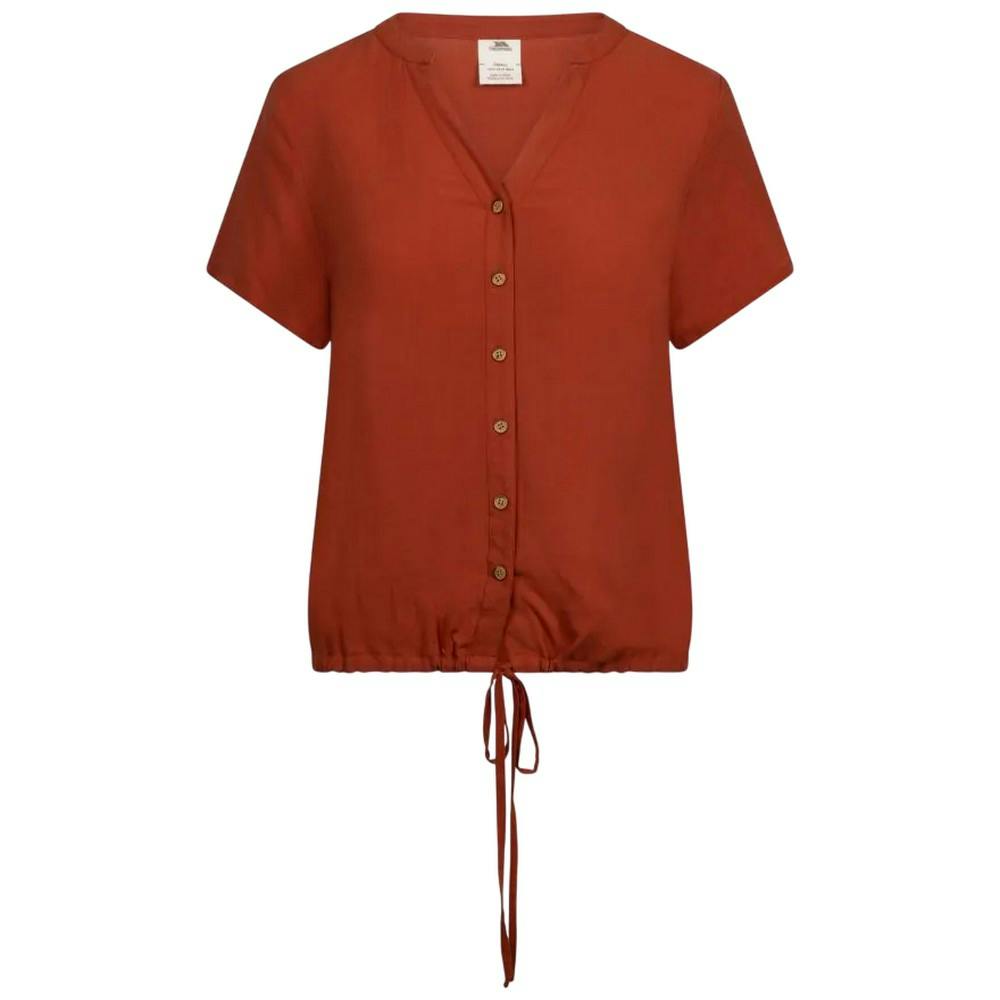 Trespass Women's / Beatrice Top - Burnt Sienna - M - Burnt Sienna - 90% Viscose/10% Linen