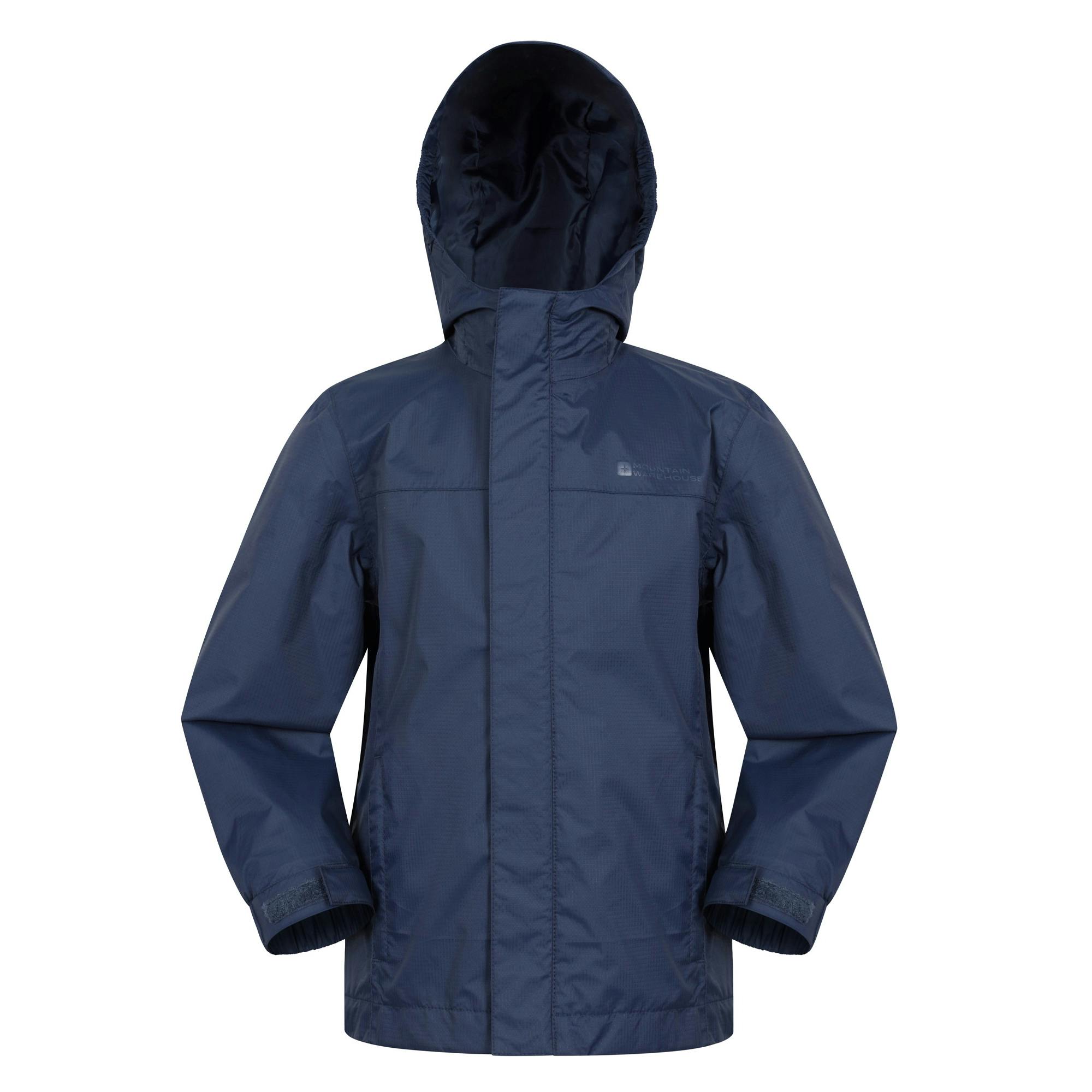 Mountain Warehouse Childrens/Kids Torrent Taped Seam Waterproof Jacket - Navy - 13 Years - Navy - 100% Nylon