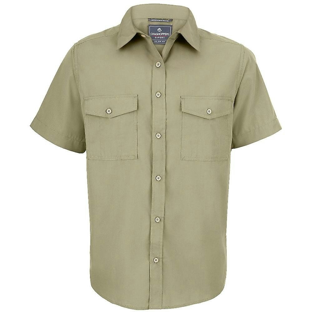 Craghoppers Men's Expert Kiwi Short-Sleeved Shirt - Pebble - Pebble - Extra Large