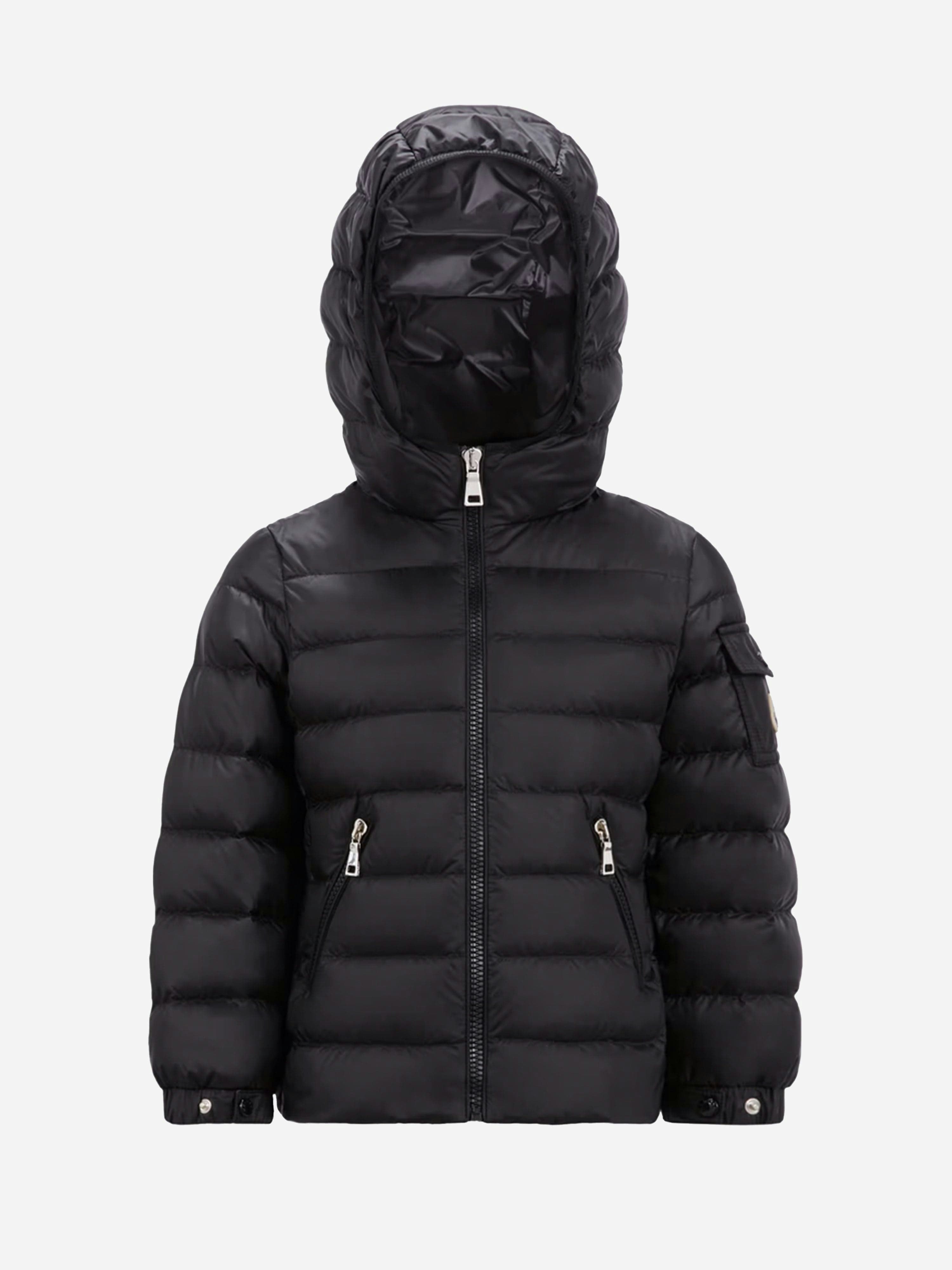 Moncler Enfant Girls Black Down Padded Gles Jacket In - 4 Yrs