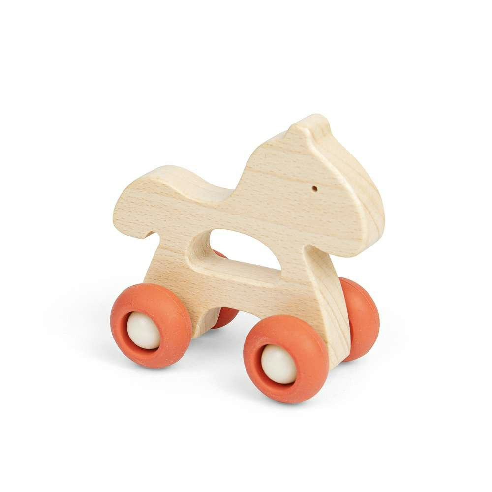 Bigjigs Toys Mini Animal Push Alongs - Horse